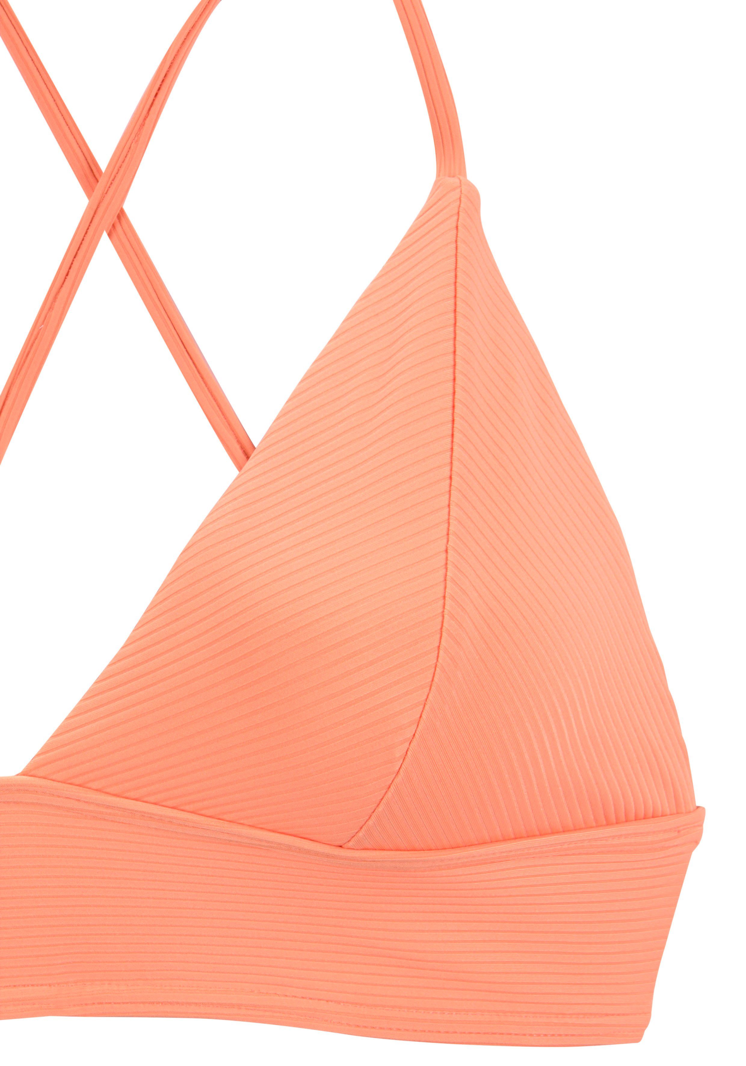 Venice Beach Triangel-Bikini-Top Lucky, aus gerippter Strukturware