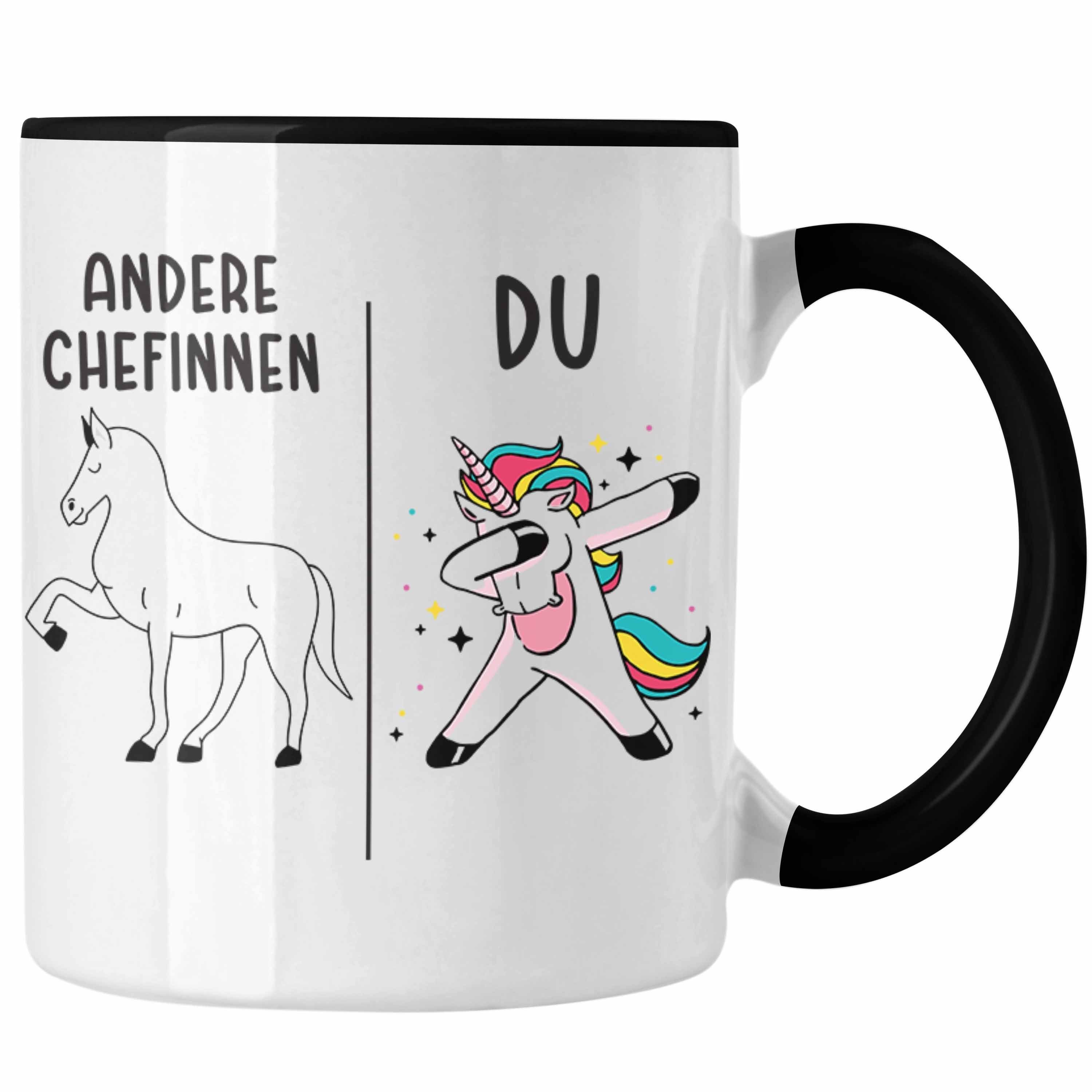 Trendation Beste Lustig Tasse Chefin Tasse Spruch Trendation Lieblingschefin Weihnachten - Geschenk Geburtstag schwarz