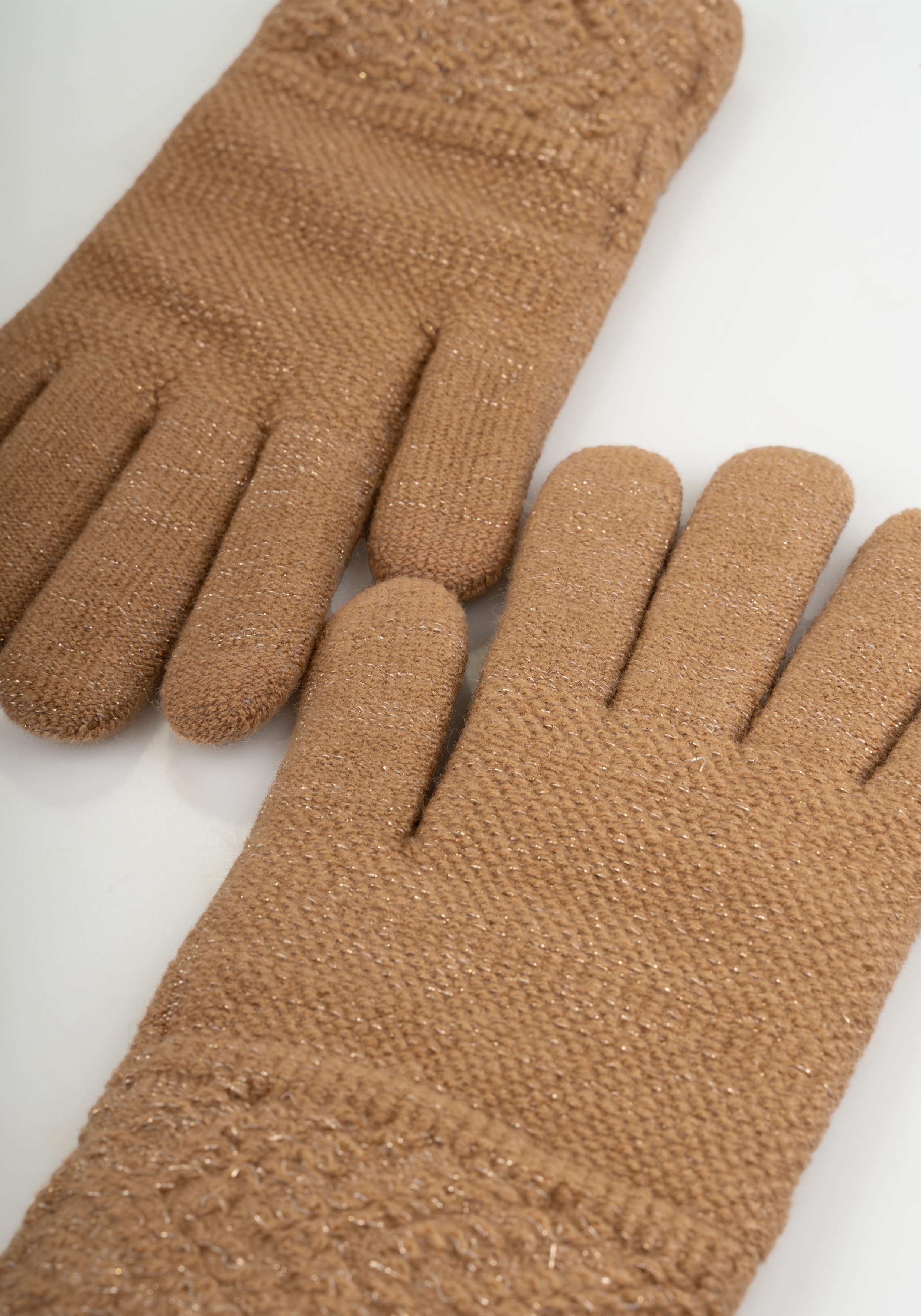 Capelli New York Strickhandschuhe (1 Paar) dezenter Metallic-Schimmer, gemustert, hoch elastisch