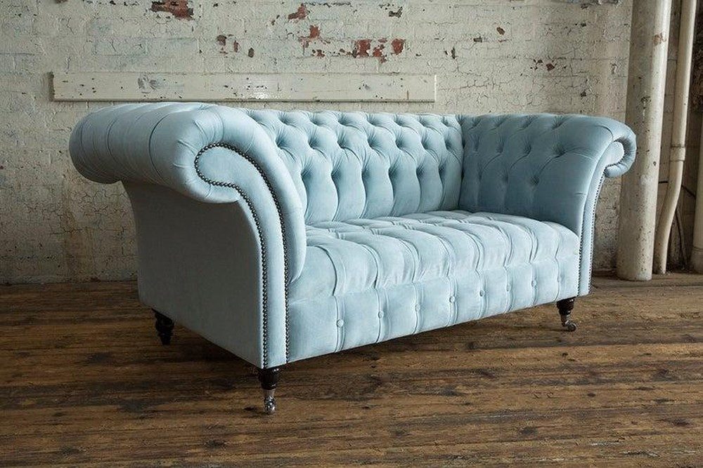 JVmoebel Sofa Luxuriöses Chesterfield Ledersofa für 2 Personen, Made in Europa