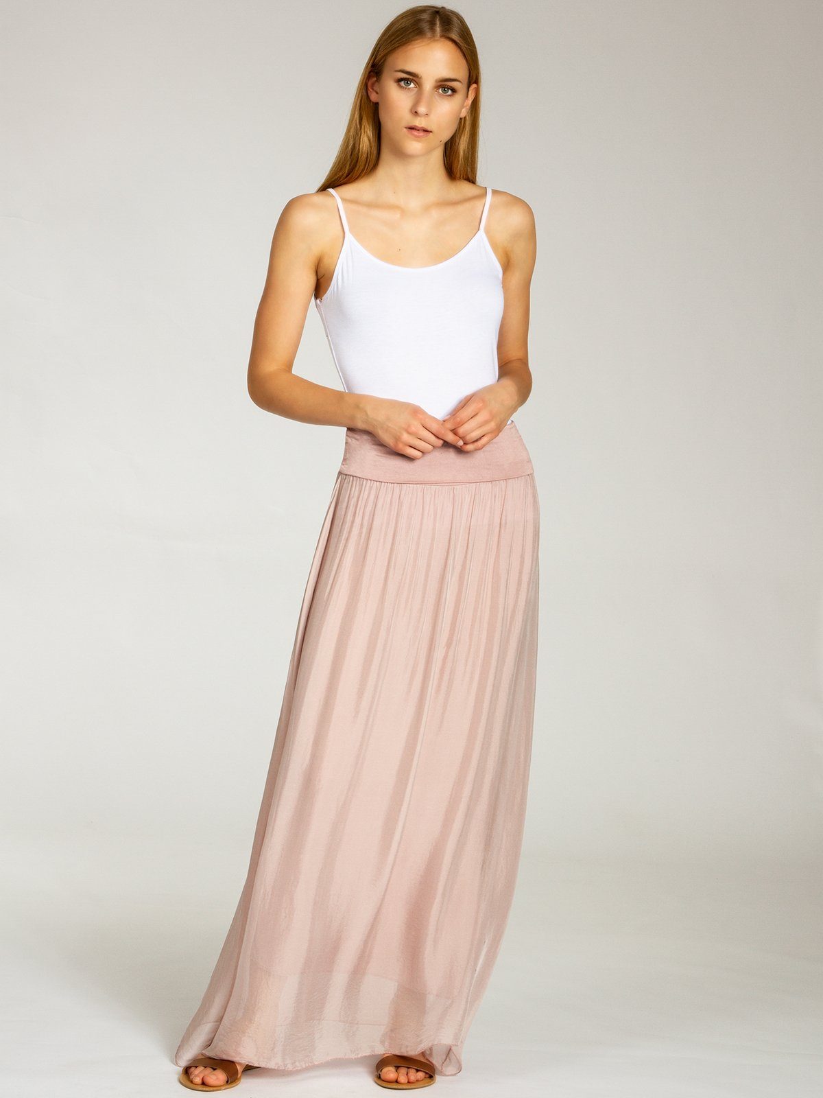 Caspar Faltenrock RO025 eleganter leichter Damen Sommer Rock mit Seidenante günstig online kaufen