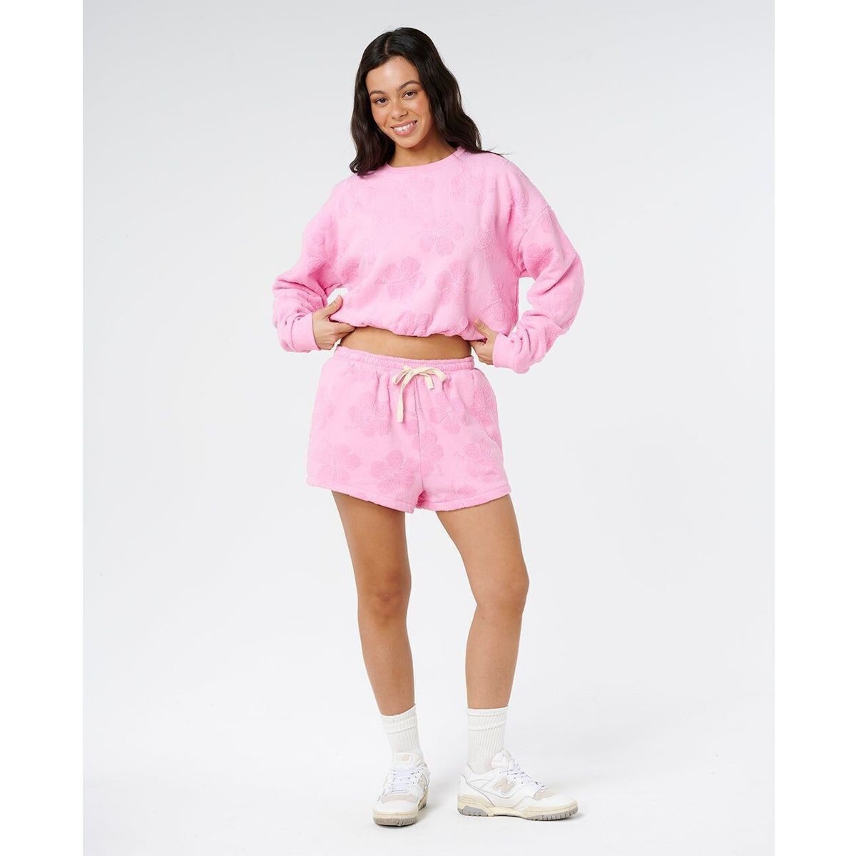 Rip Curl Sweatshirt Paradise Terry Crew Weicher Frottee-Pullover mit lässigem Surf-Style und bequemer – Bild 5 von 5