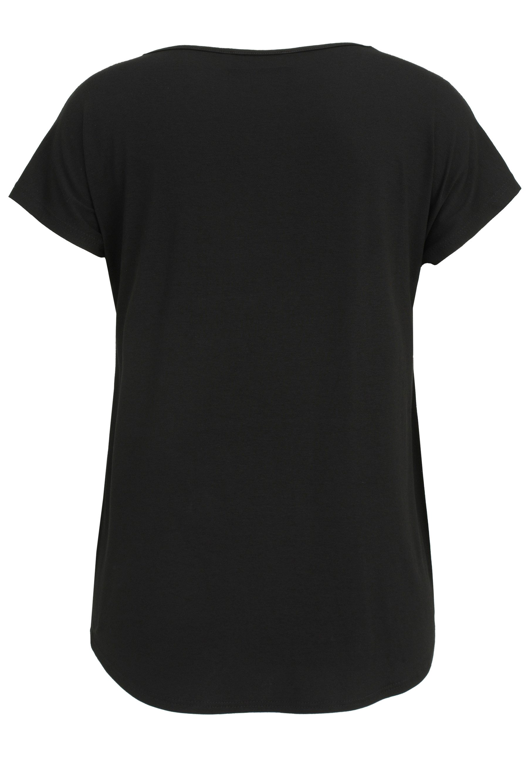 Doris Streich T-Shirt mit Blütenmotiv aus Metallplättchen günstig online kaufen