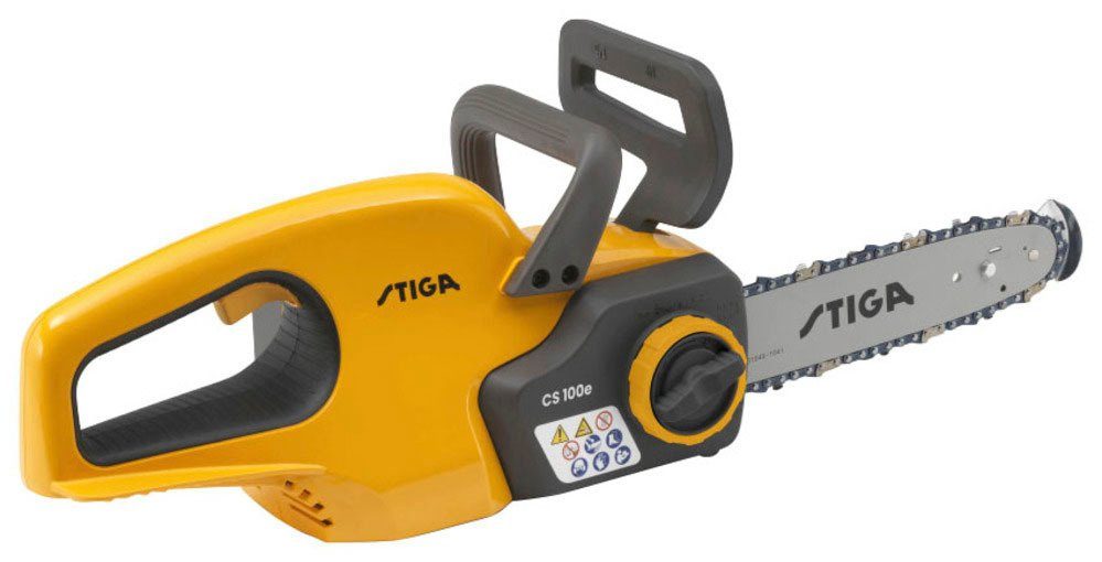 STIGA GARDEN Akku-Kettensäge CS 100e, 25,00 cm Schwertlänge, Spar-Set, 14,5 m/s, inkl. 4 Ah Akku und Ladegerät