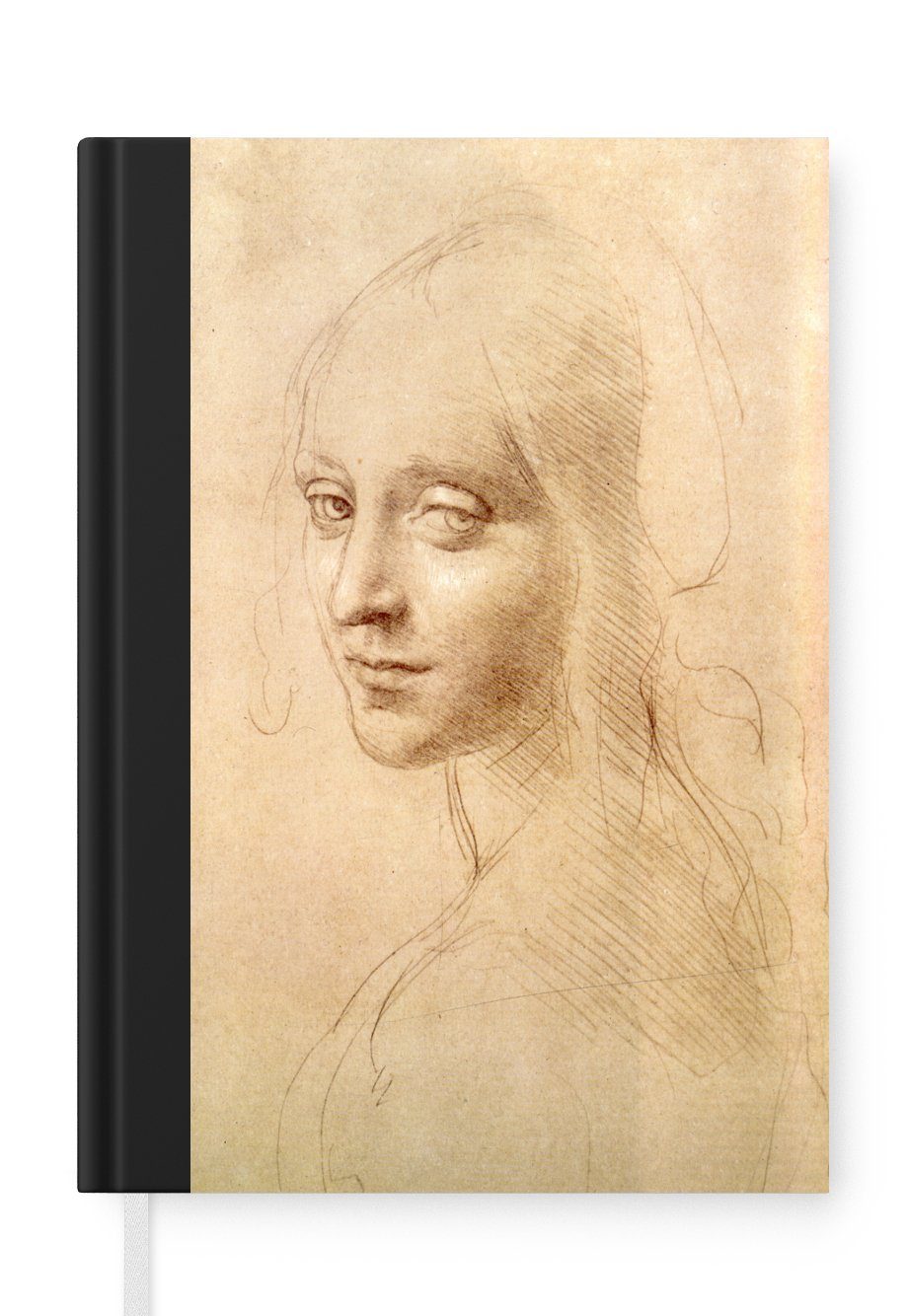 MuchoWow Notizbuch Skizze - Leonardo da Vinci, Journal, Merkzettel, Tagebuch, Notizheft, A5, 98 Seiten, Haushaltsbuch