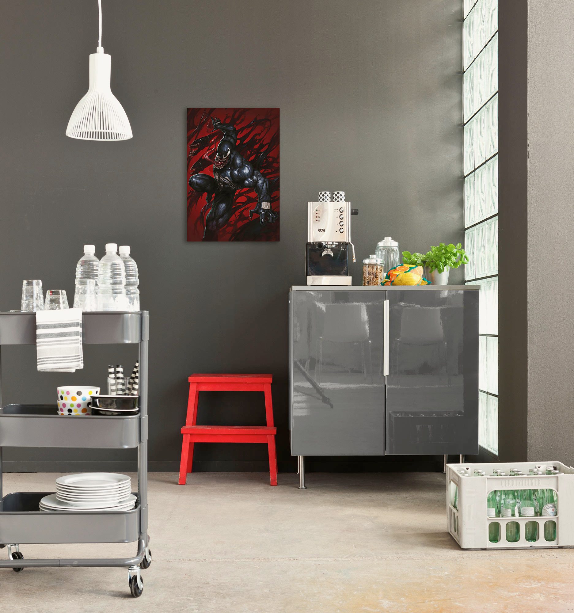 Komar Leinwandbild Marvel Venom Symbiont Red, Disney (1 St), 40 x 60 cm (Breite x Höhe) - Kinderzimmer, Dekoration