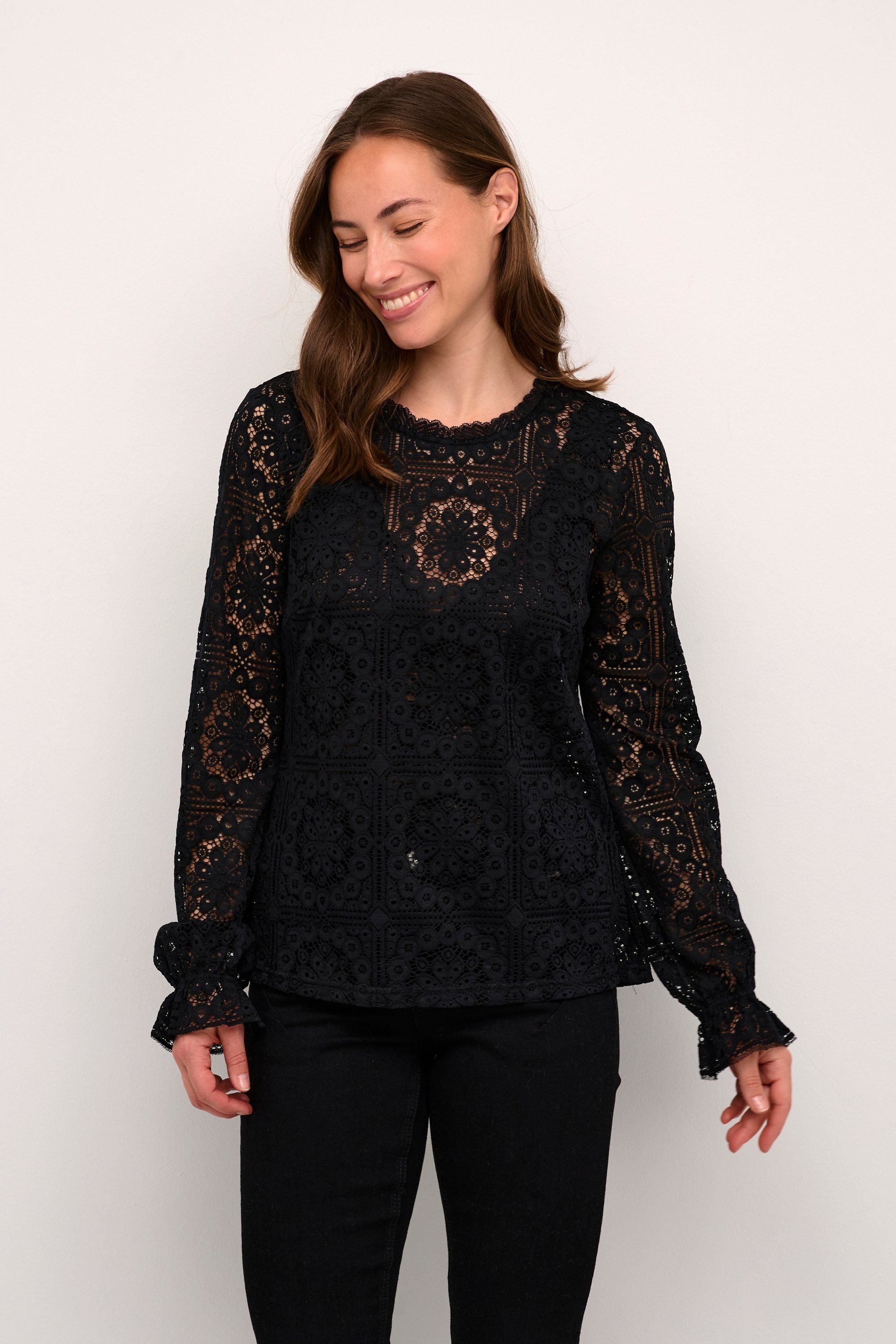 Langarmbluse Langarm-Bluse CRTiley