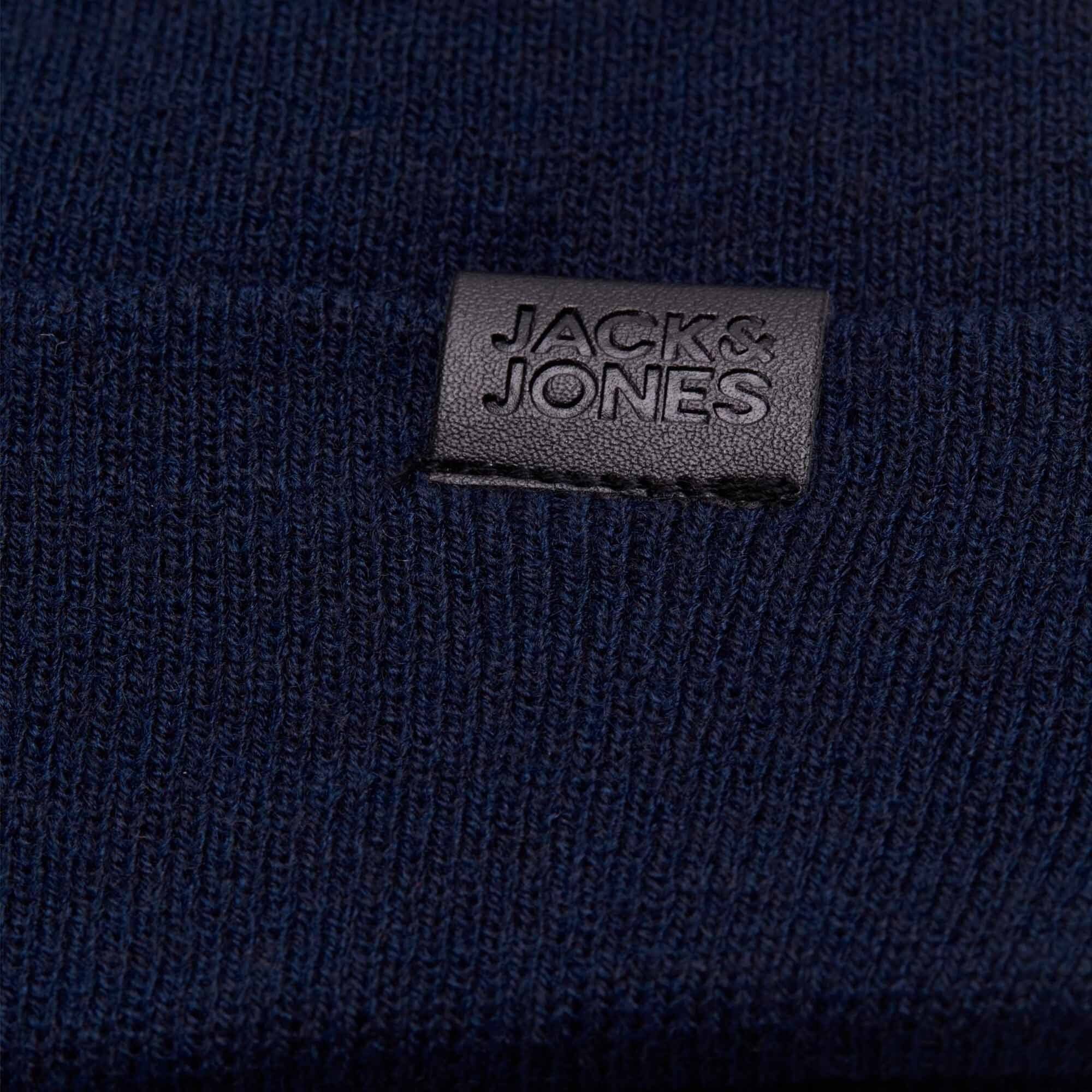 Jack & - Grau/Blau Mütze Set Beanie Geschenkbox Jones & Herren Schal