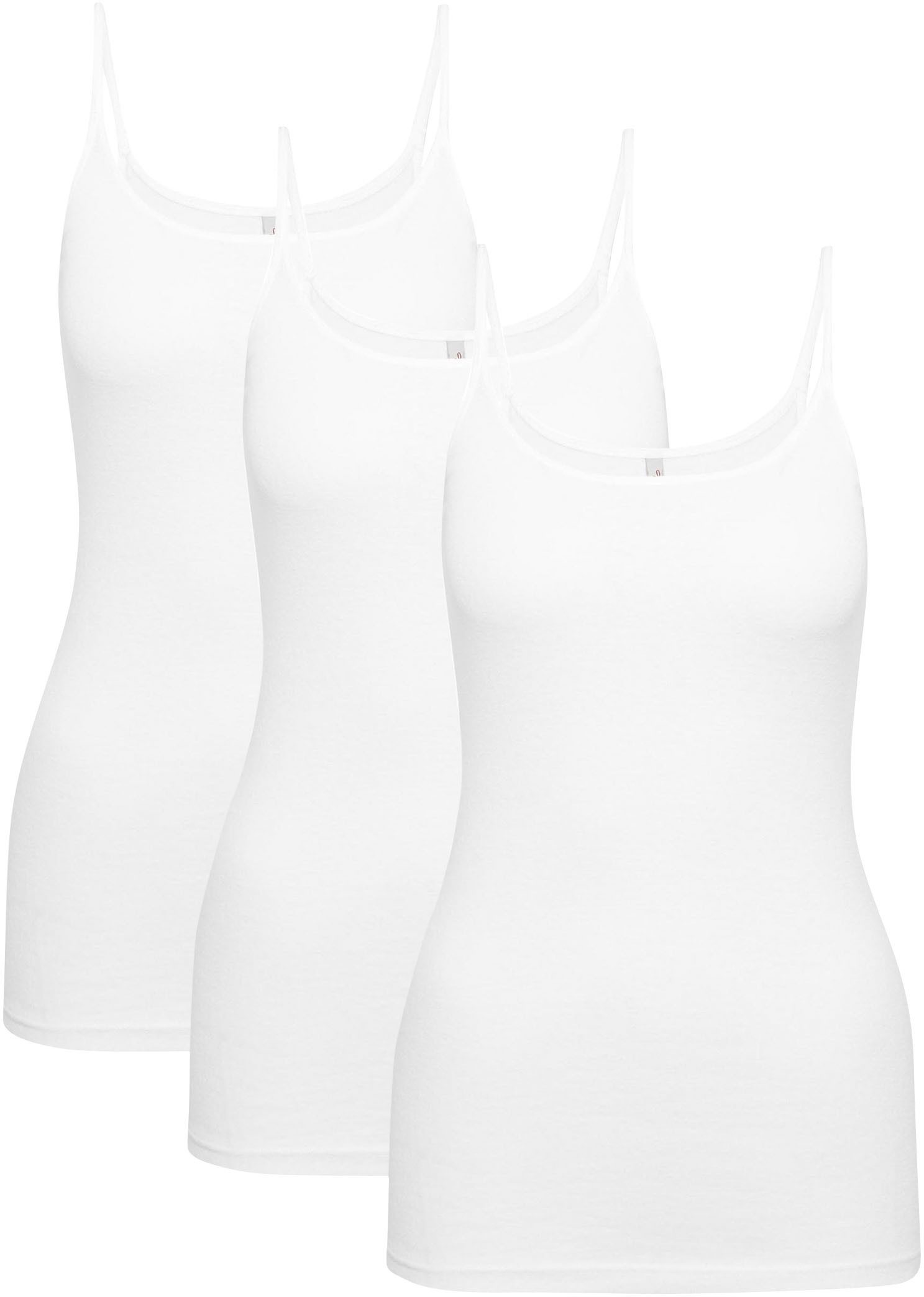 Triumph Unterhemd Katia (3er-Pack) Baumwolle, atmungsaktiv, ohne störende Seitennähte, schmale Träger