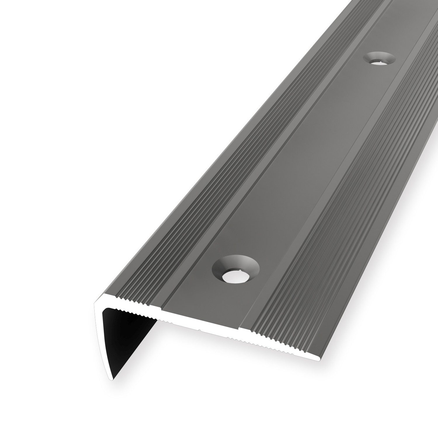 Küberit Treppenkantenprofil 16 x 38 x 2500 mm Winkelprofil Edelstahl Gebohrt Aluminium