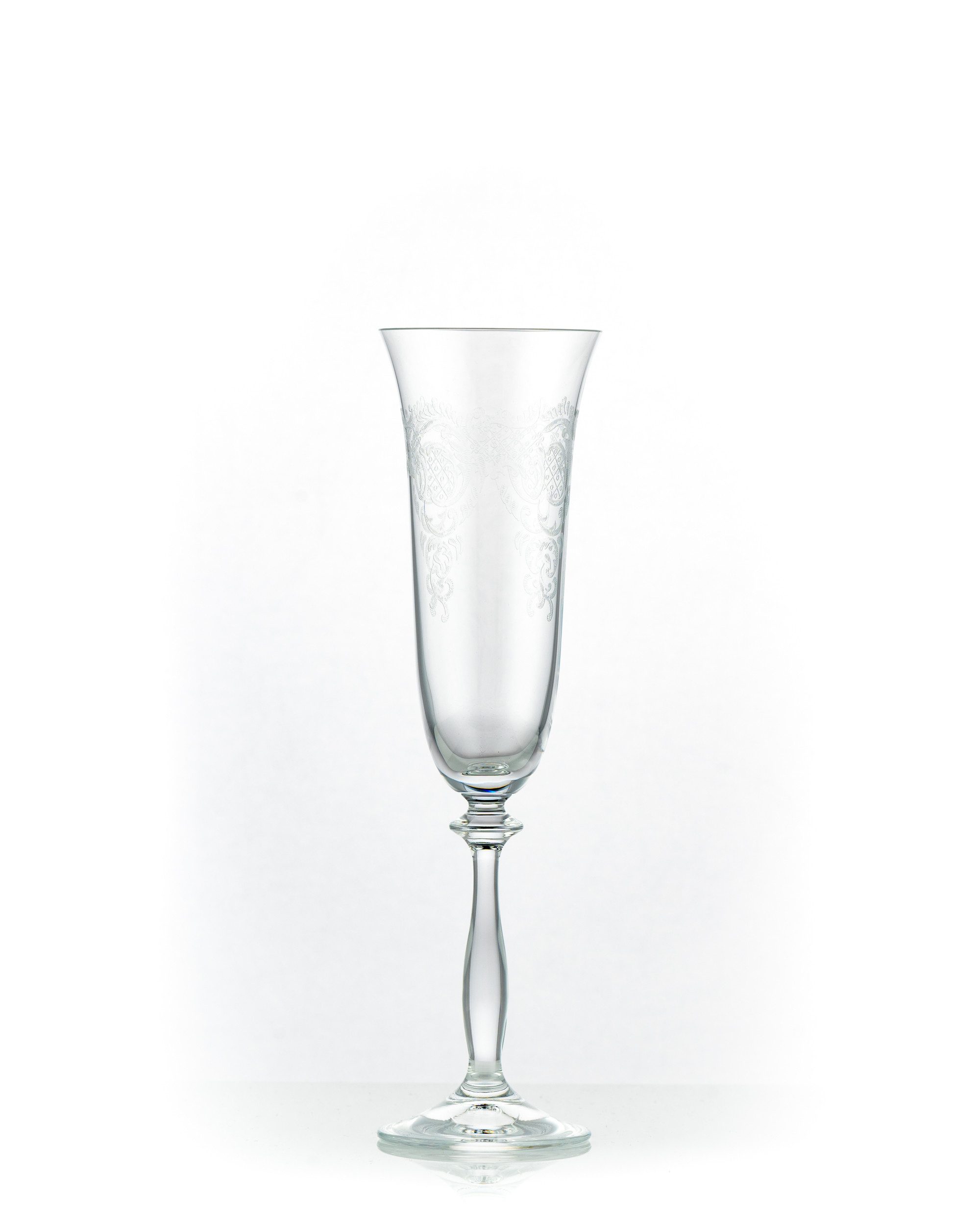 Crystalex Sektglas Royal C5285 Ornament 190 ml 6er Set, Kristallglas, Kristallglas, 6 identische Gravur, Pantografie