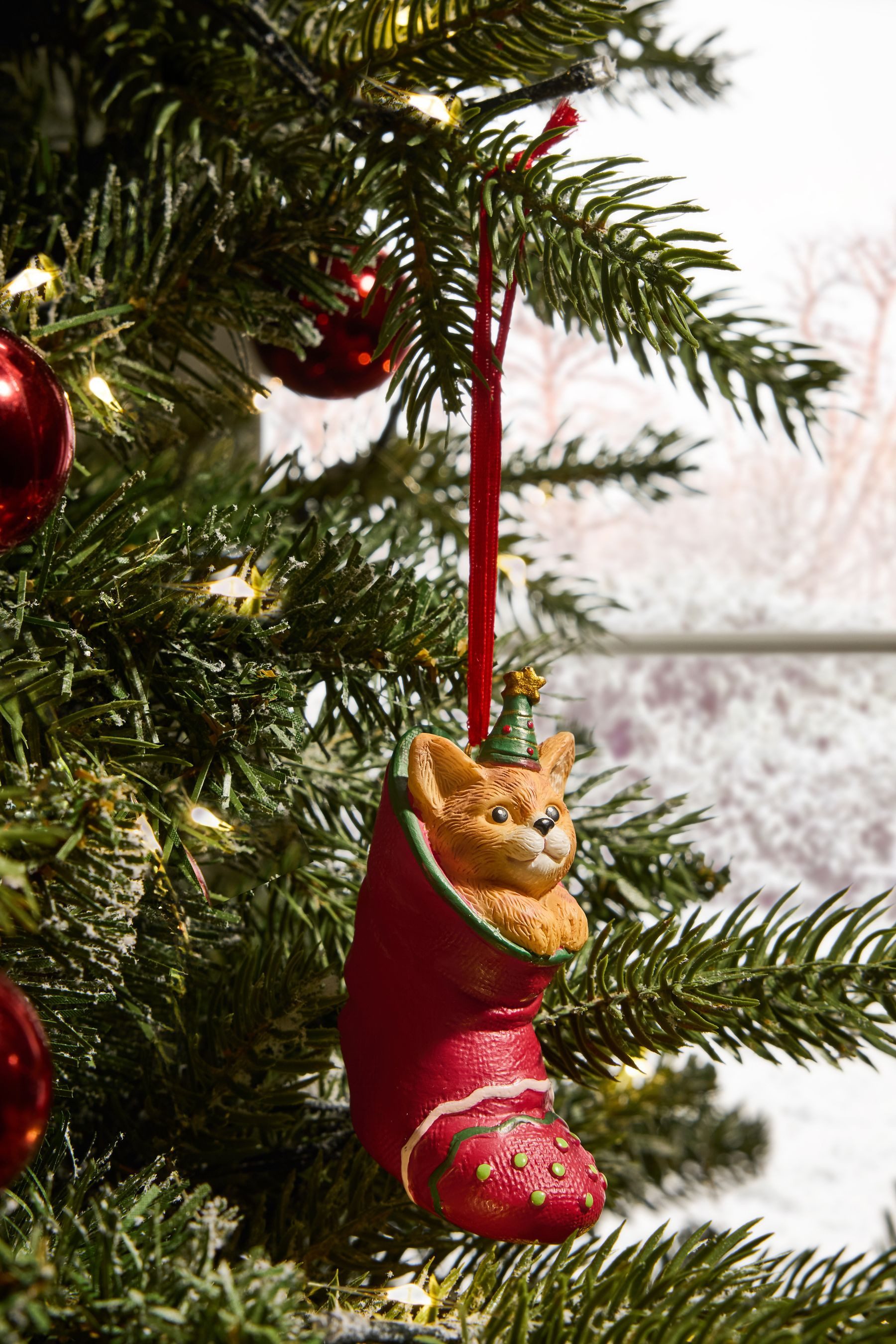 Next Dekokugel Weihnachtskugel, rote Katze im günstig online kaufen