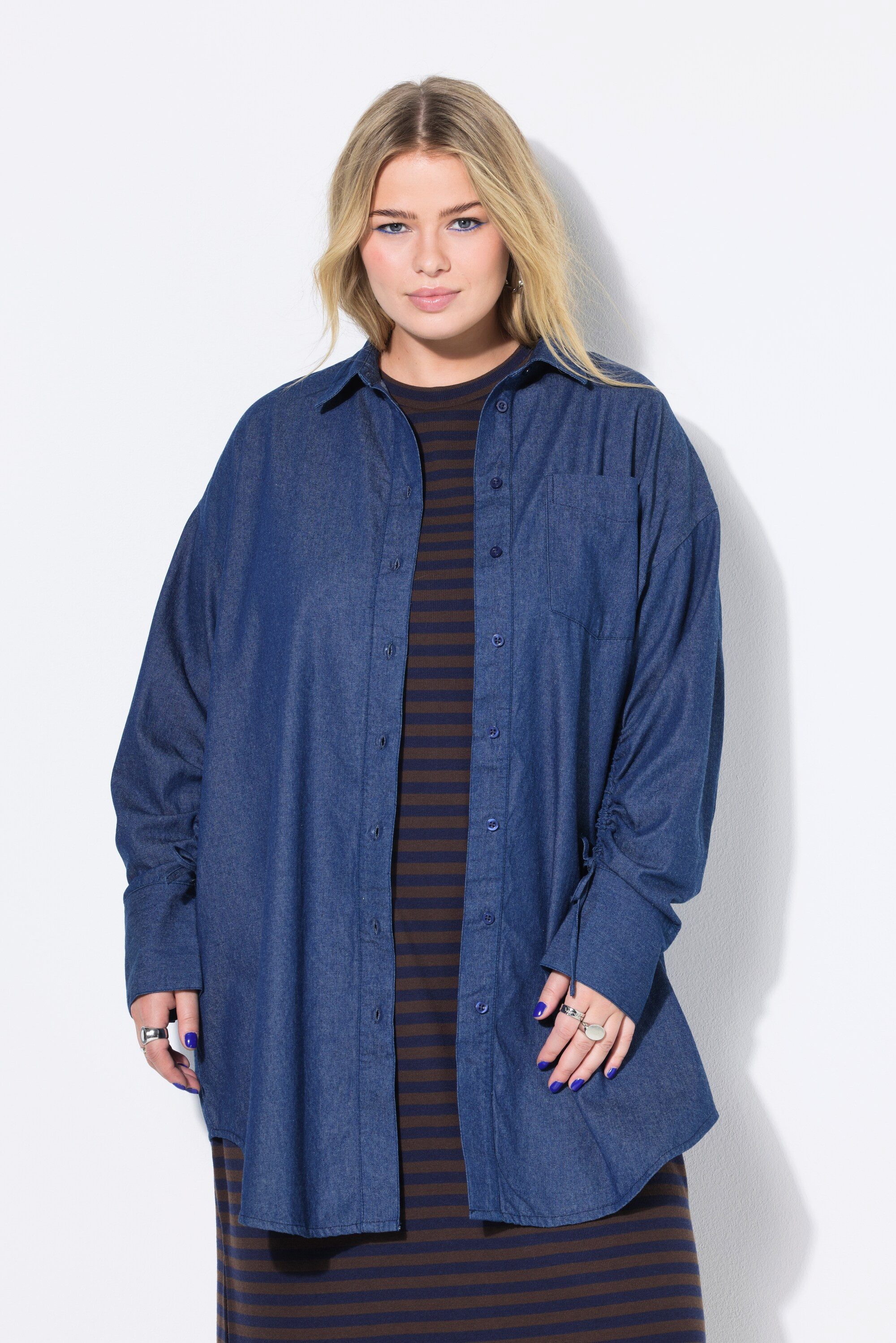 Studio Untold Hemdbluse Hemdbluse oversized Denim-Optik günstig online kaufen