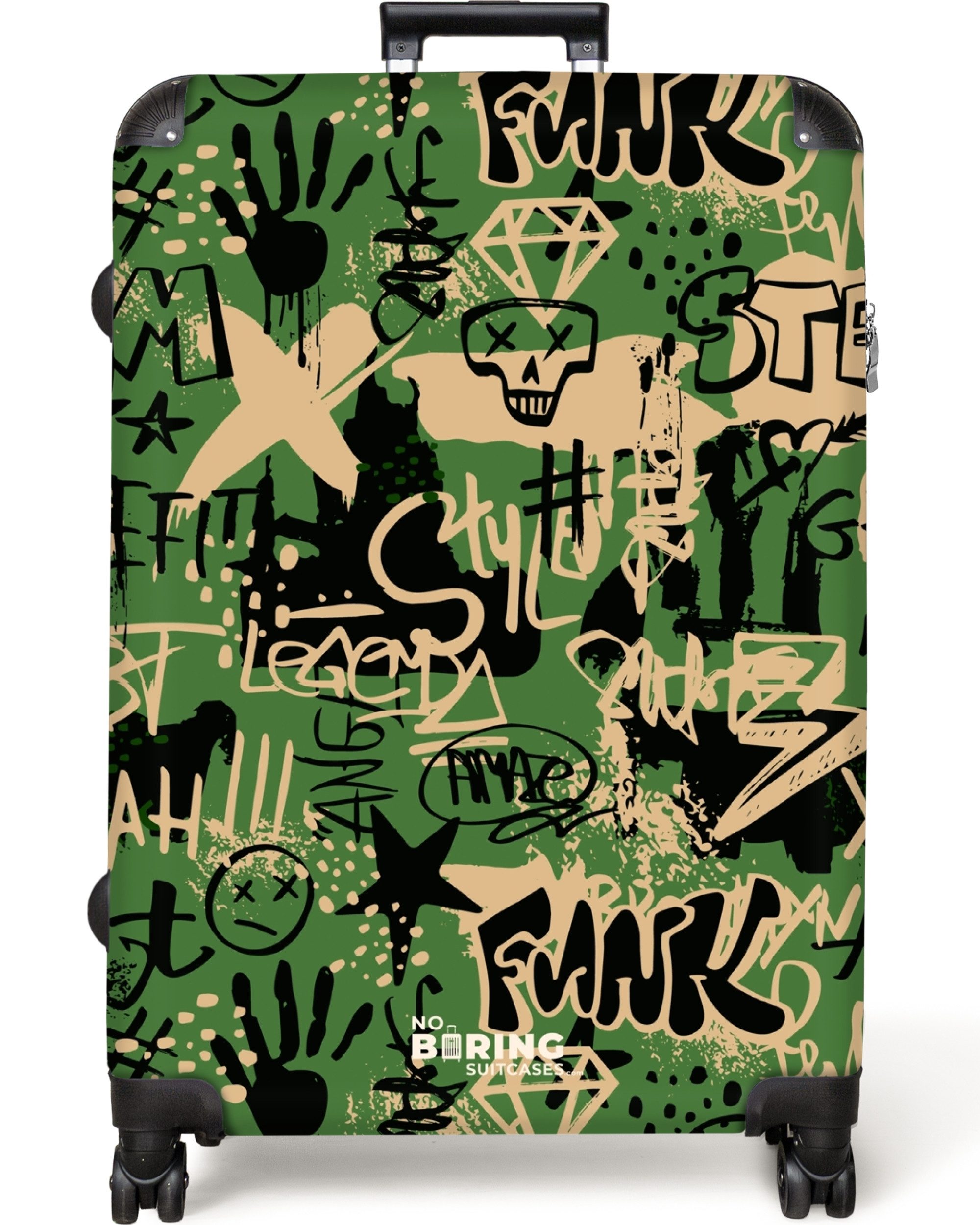 NoBoringSuitcases.com© Hartschalen-Trolley Graffiti in Tarnfarben 77 günstig online kaufen