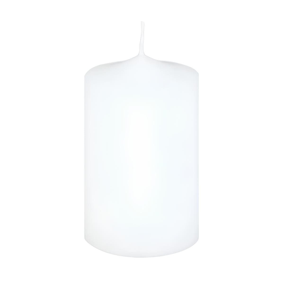 Jaspers Kerzen Stumpenkerze Premium Stumpenkerzen Weiß 80 x 50 mm, 1 Stück