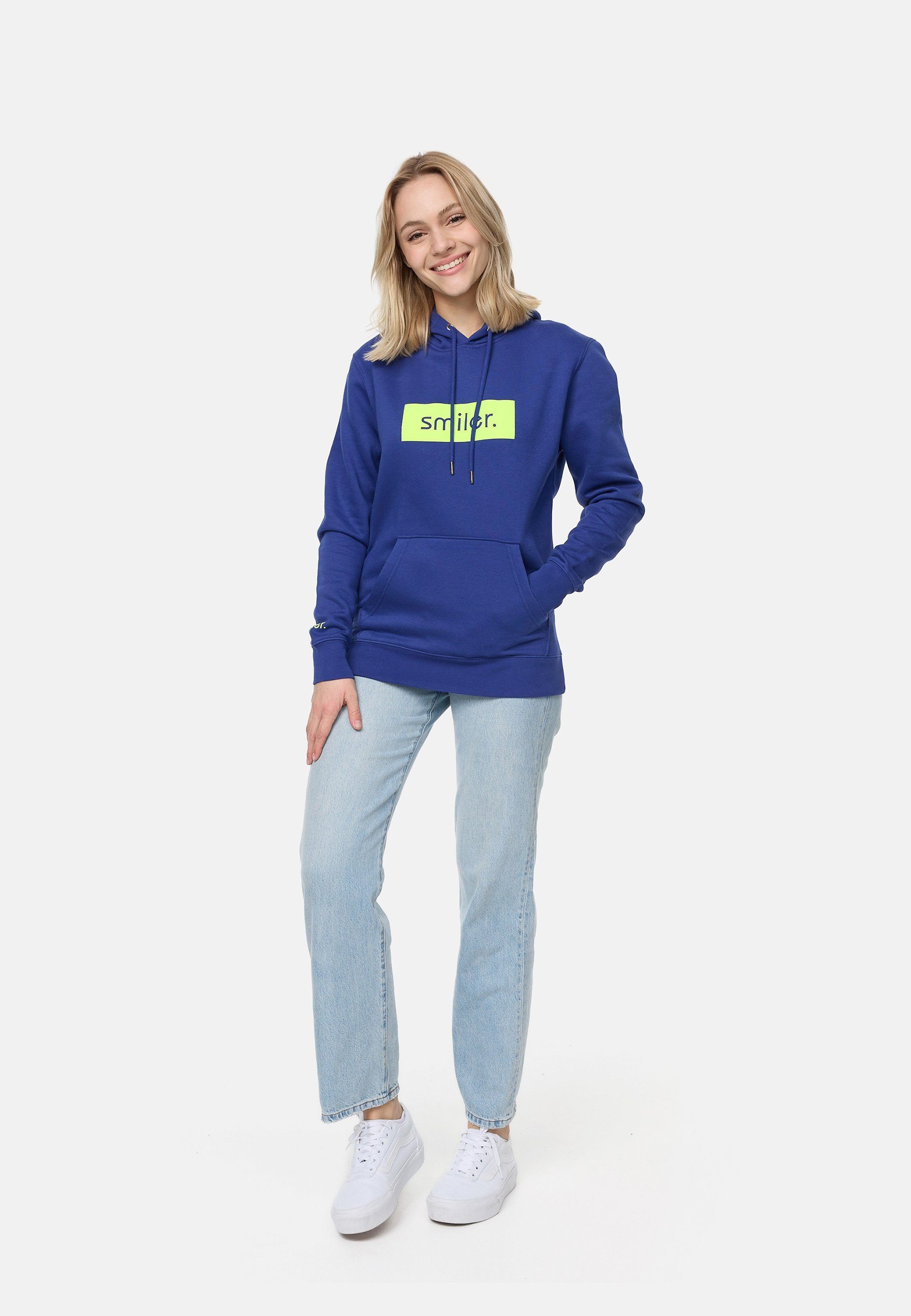 smiler. Kapuzensweatshirt buddy. mit Label-Applikationen