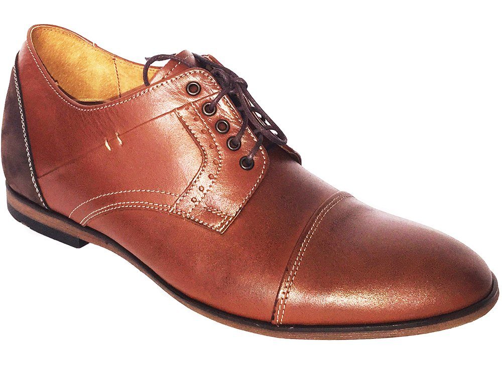 ᐅ Mario Moronti Orlando braun Schnürschuh Schuhe mit Erhöhung, Schuhe die größer machen, + 5cm