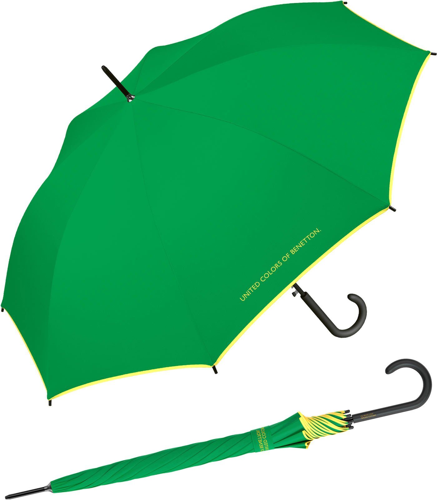 United Colors of Benetton Stockregenschirm großer Regenschirm mit Auf-Autom günstig online kaufen