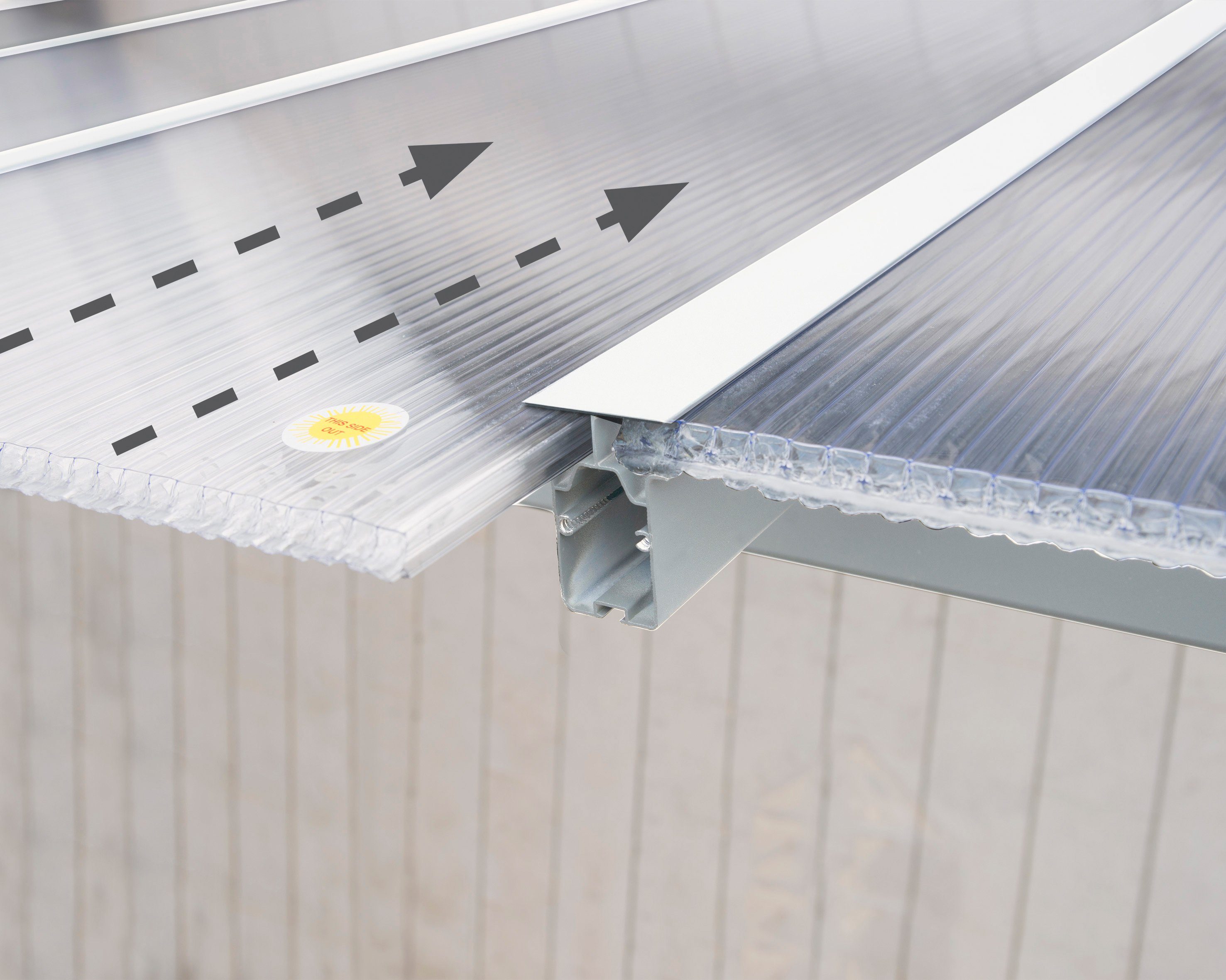 Palram - Canopia Terrassendach Olympia 3x9.71, BxT: 980x295 cm, Bedachung Doppelstegplatten, BxT: 980x295 cm