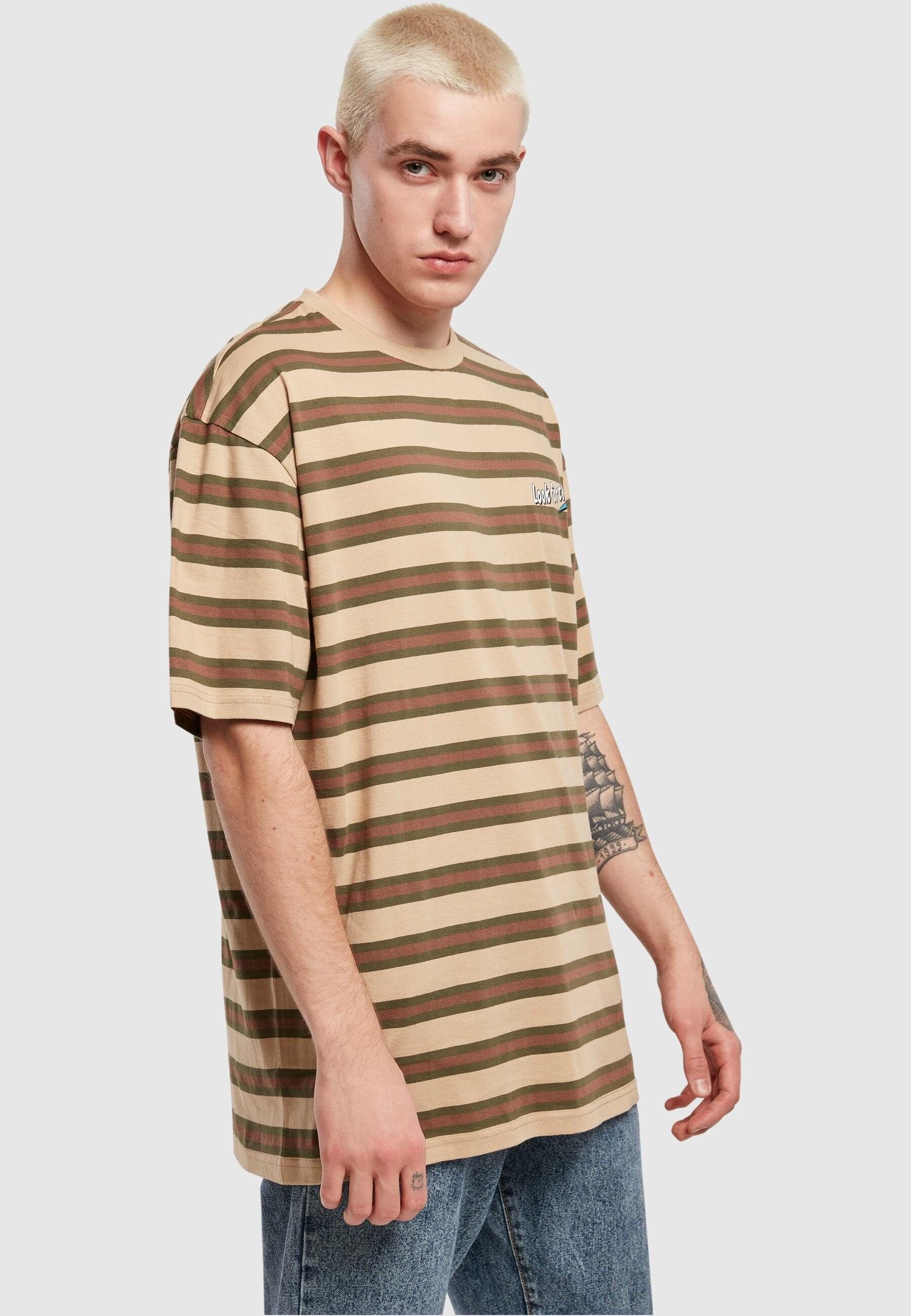 Starter Black Label T-Shirt for Oversize unionbeige/darkolive/bark Striped Look Starter (1-tlg) the Herren Tee Star