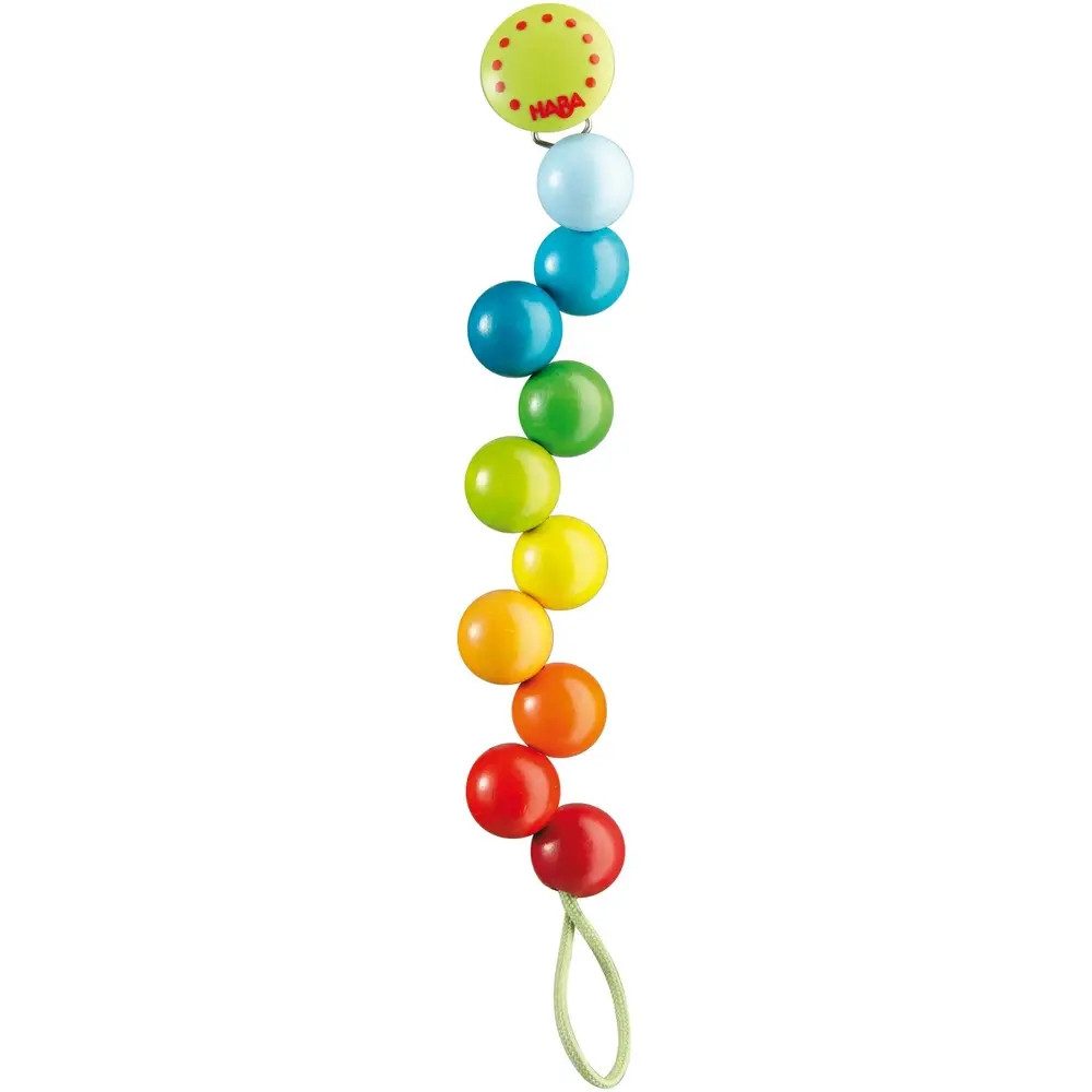 Schnuller HABA Schnullerkette Regenbogen-Perlen