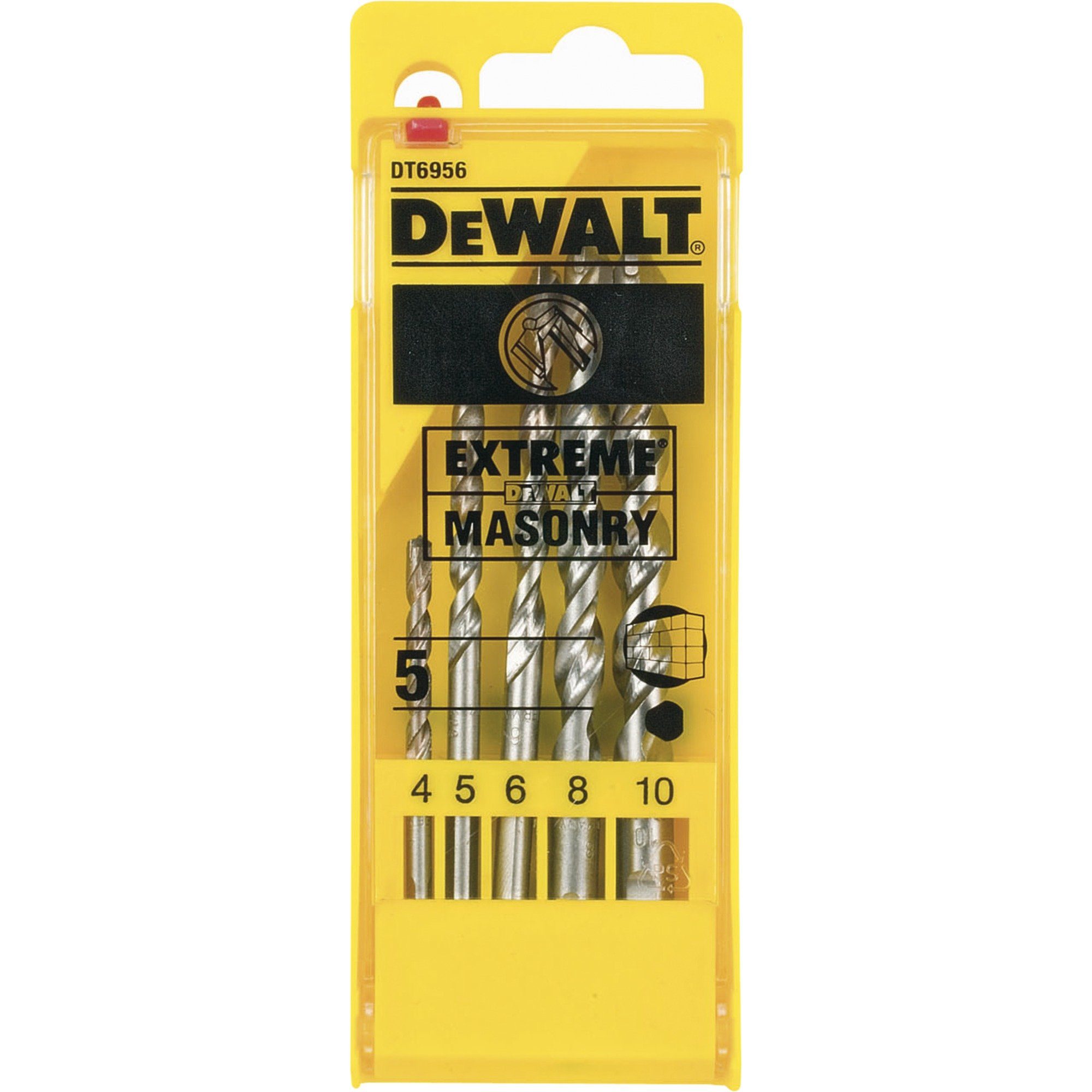DeWalt Bohrer- und Bitset DEWALT EXTREME Steinbohrer-Satz DT6956, 5-teilig