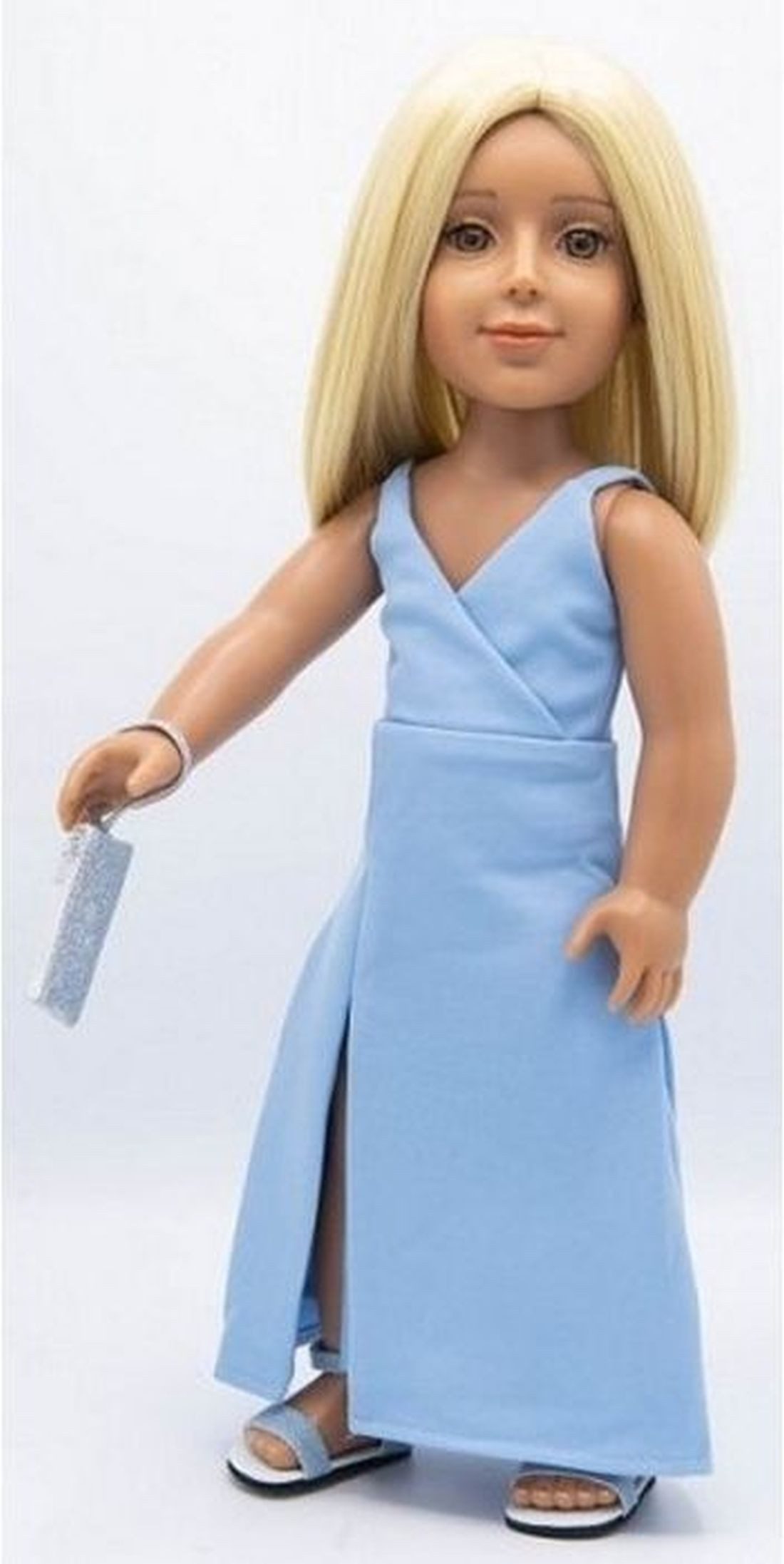 I´m a Girly Puppenkleidung Puppen Tasche Trendy Silber Glitzer Clutch für P günstig online kaufen