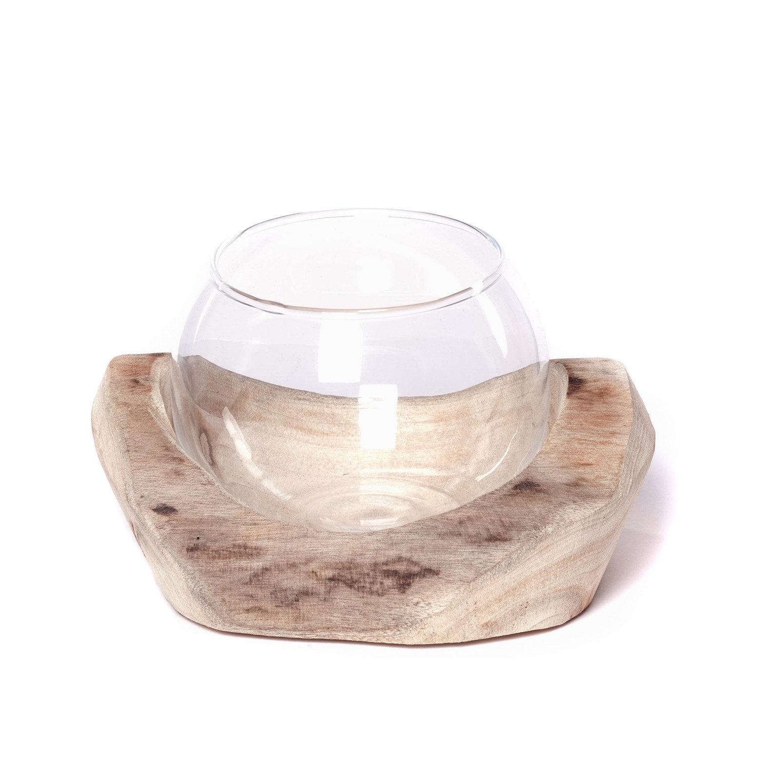 CREEDWOOD Windlicht Wurzelholz Windlicht "NURIA", mit Glaseinsatz, Vase, Ke günstig online kaufen