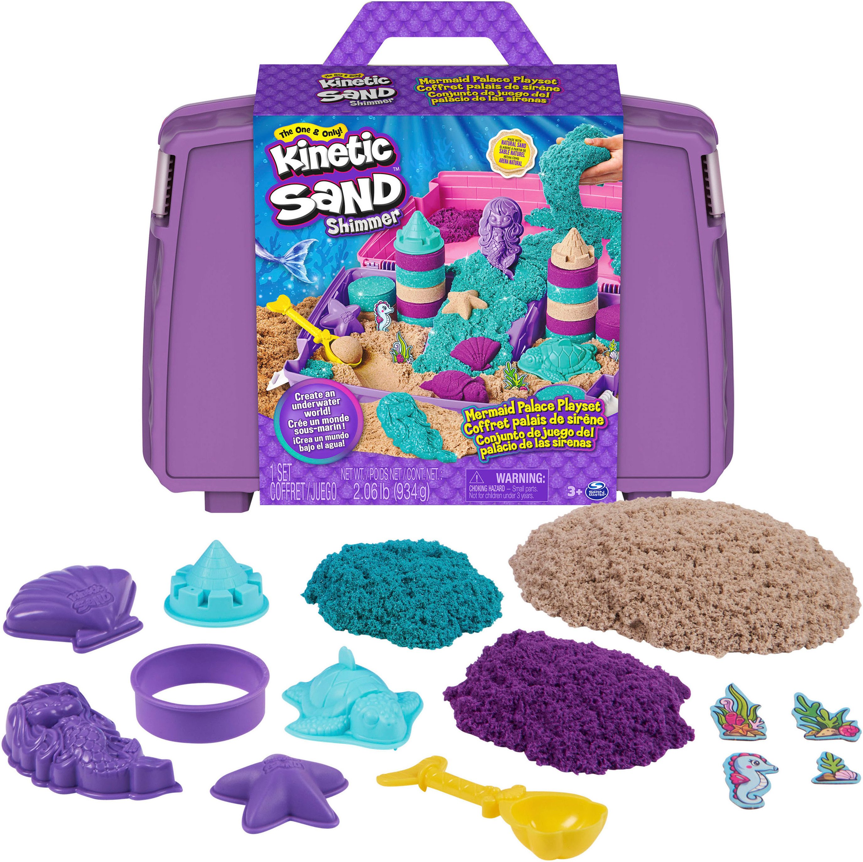 Kreativset Kinetic Sand - Mermaid Folding Sand Box 934 g