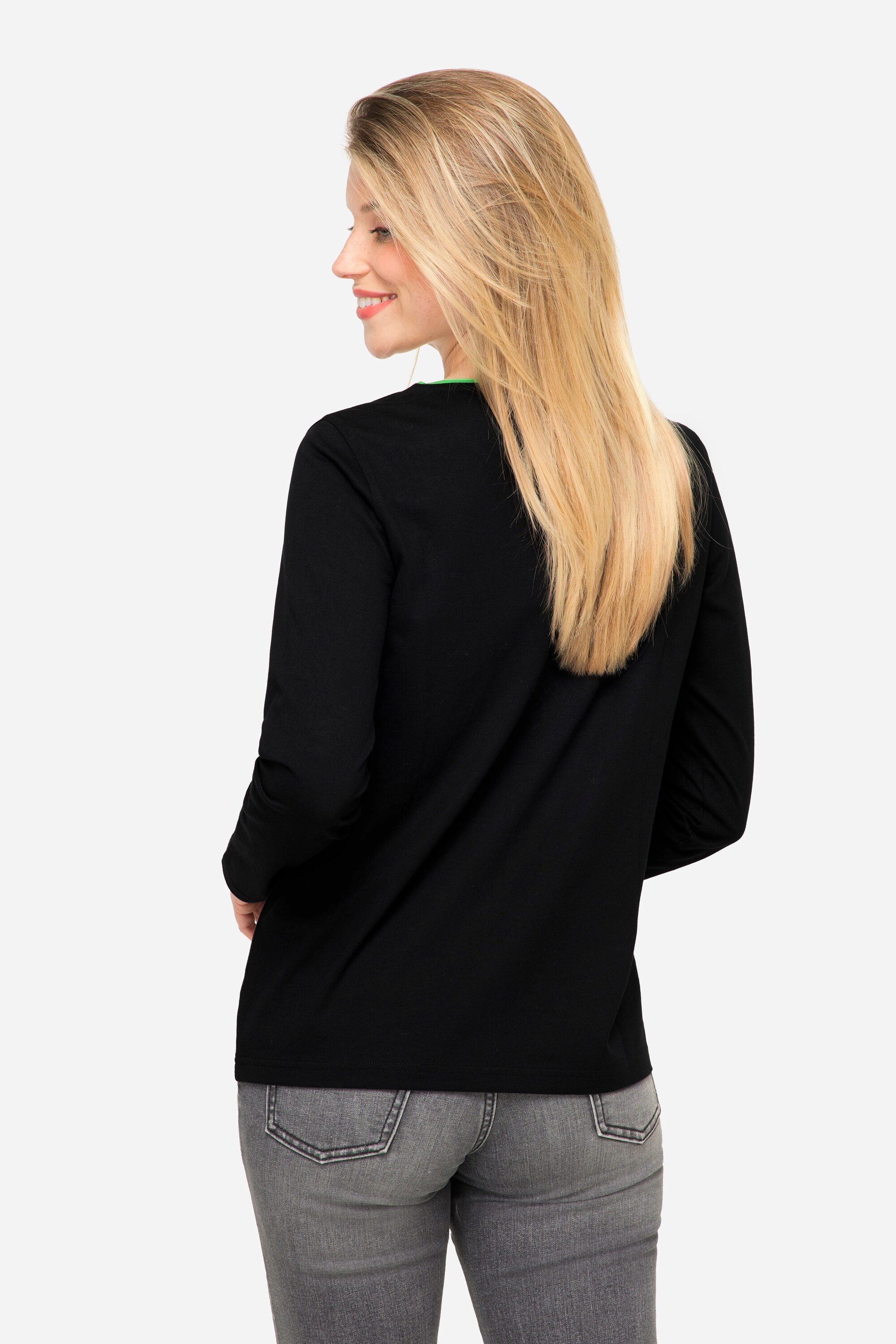Laurasøn Longsleeve T-Shirt Regular Fit Statement Print Rundhals
