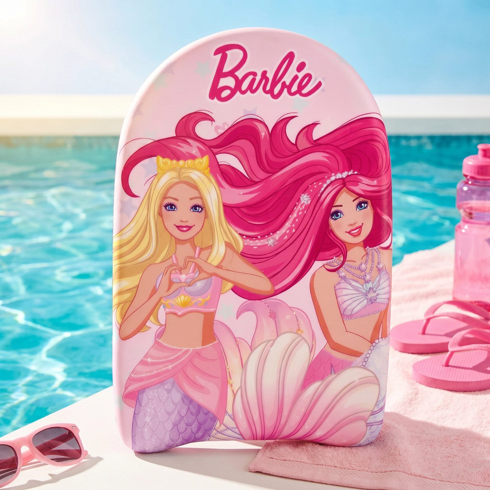 Barbie Schwimmbrett Barbie and Friends Kinder Schwimmboard Schwimmbrett Kickboard 45x30 cm (1-tlg)