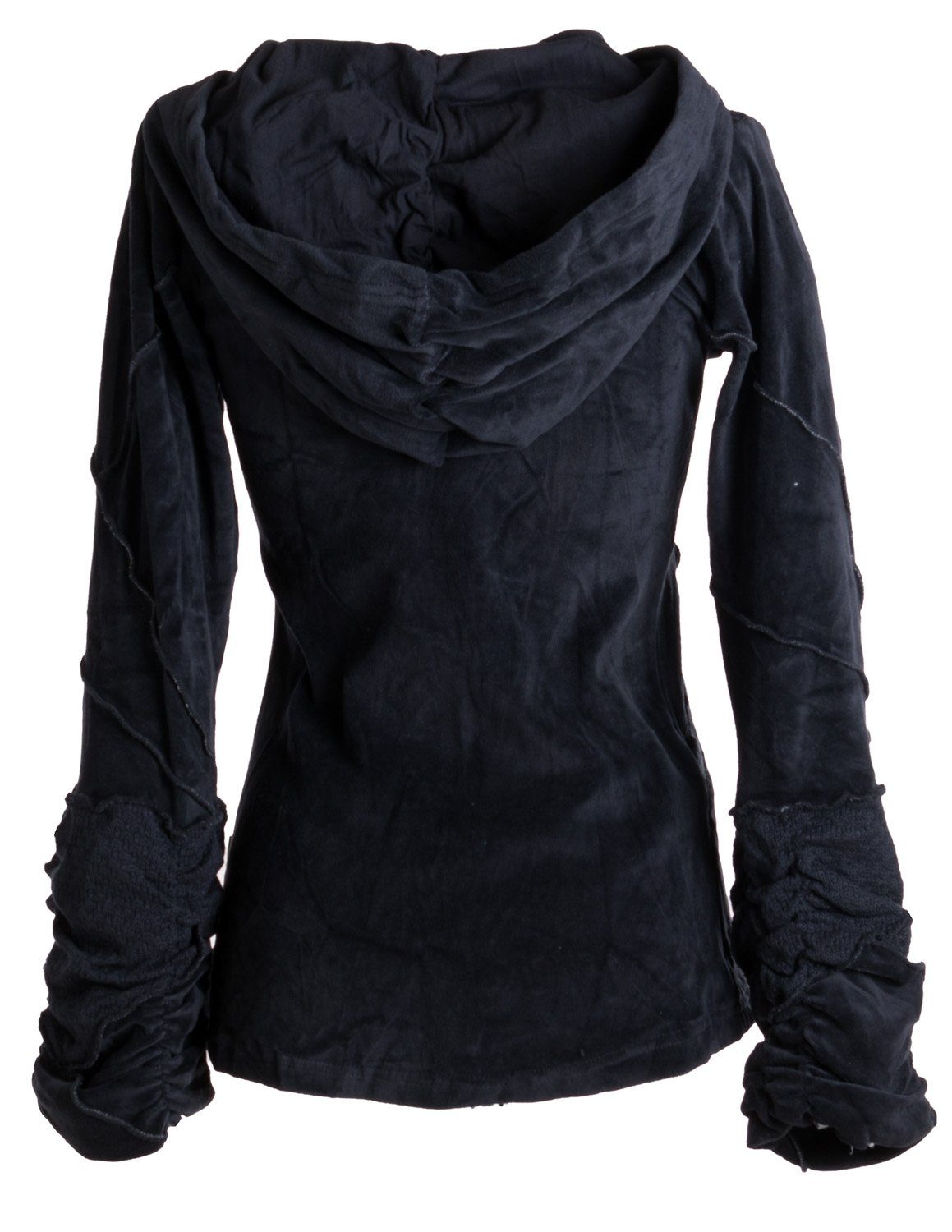 Vishes Sommerjacke Samtjacke Hoodie Elfenjacke Cardigan, Ethno, Hippie, Goa Style