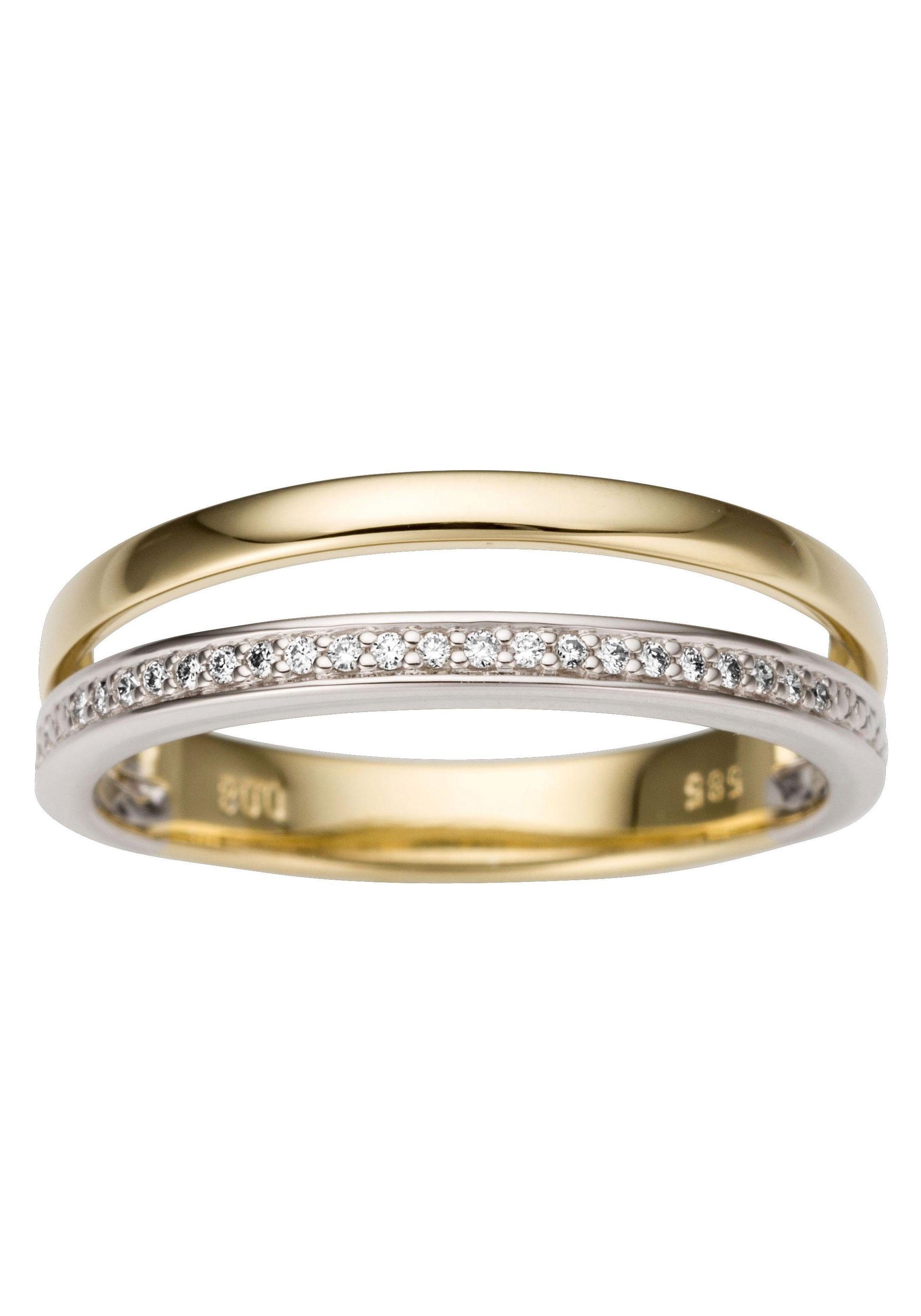 Firetti Fingerring Schmuck Geschenk Gold 333 Damenring Goldring, mit Brillanten