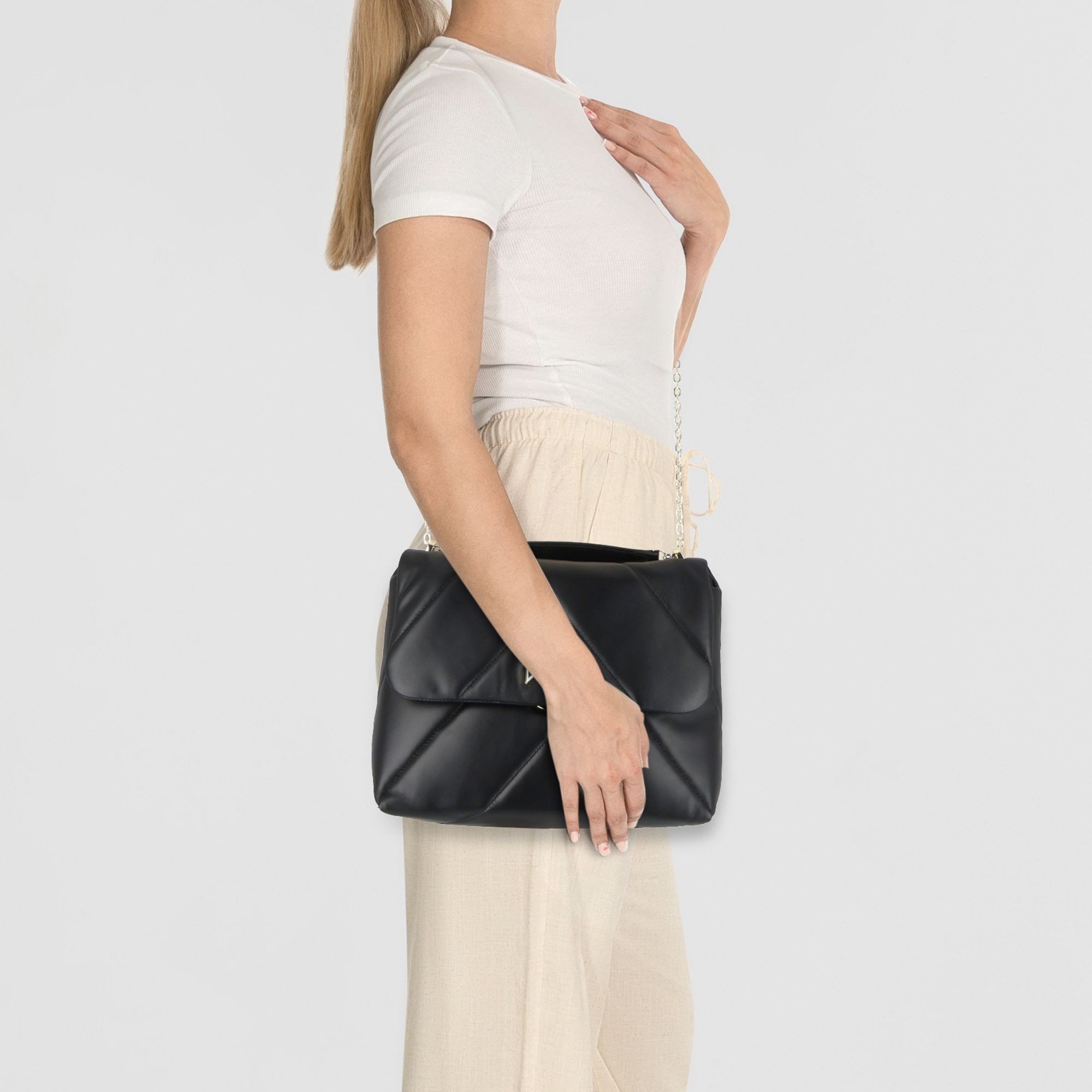Patrizia Pepe Schultertasche Fly Padded, Leder