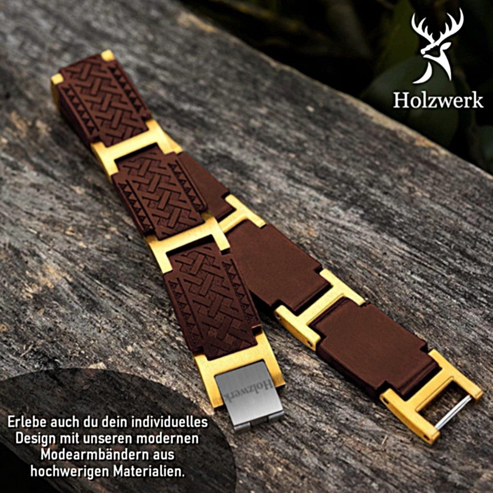 Holzwerk Gliederarmband Designer Holz Armband, Navaho Armkette, Holz Unikate inkl. Armbandkürzer, ideal als Geschenk