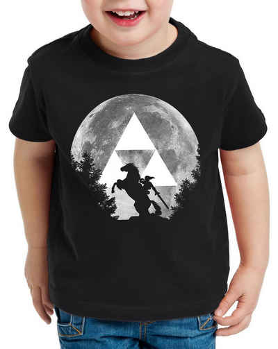 style3 Print-Shirt Kinder T-Shirt Link Epona Mond snes zelda ocarina