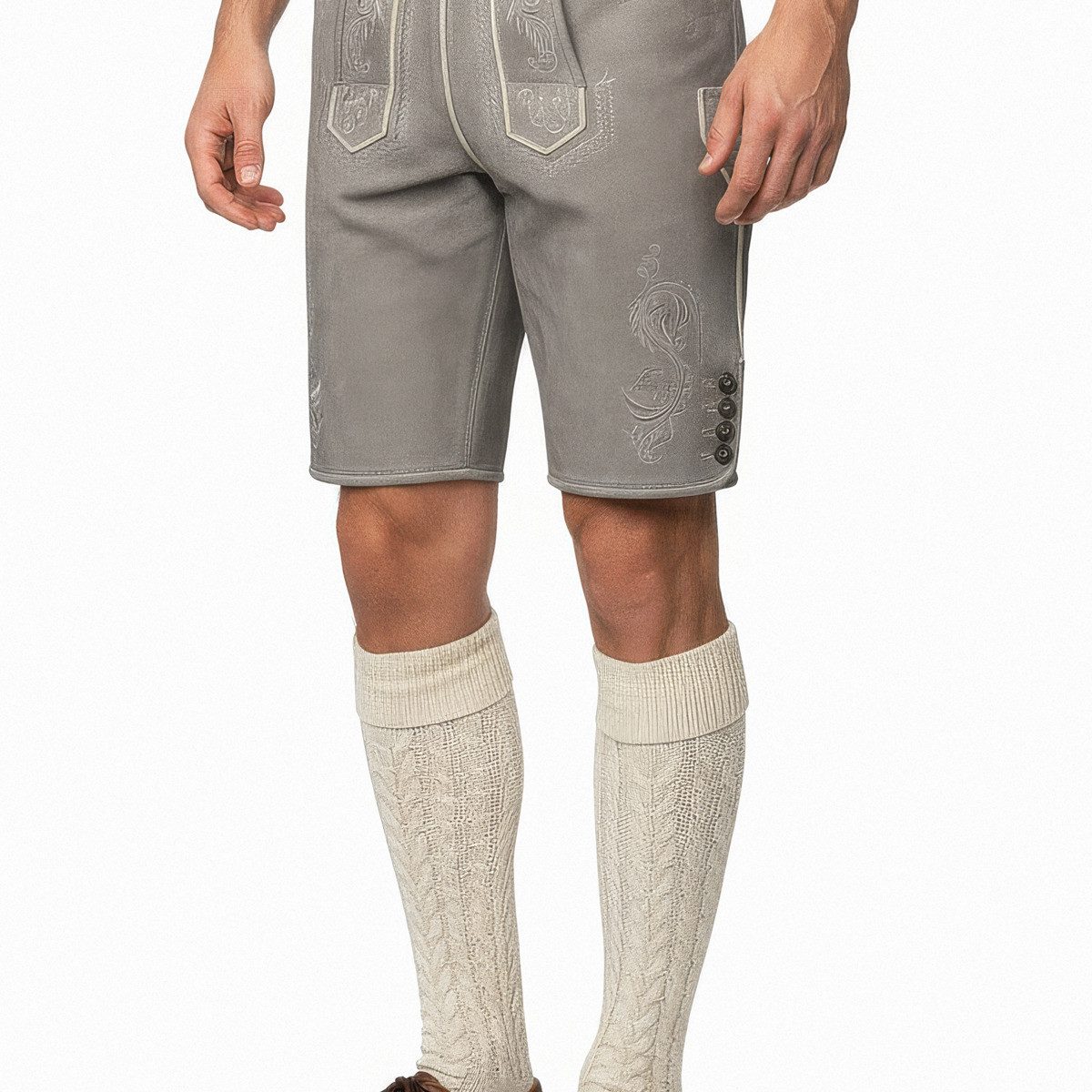 Krüger Trachtenlederhose Maik Herren (1-tlg) Trachtenlederhose, Trachtenhose, Bayerische Lederhose, Oktoberfest