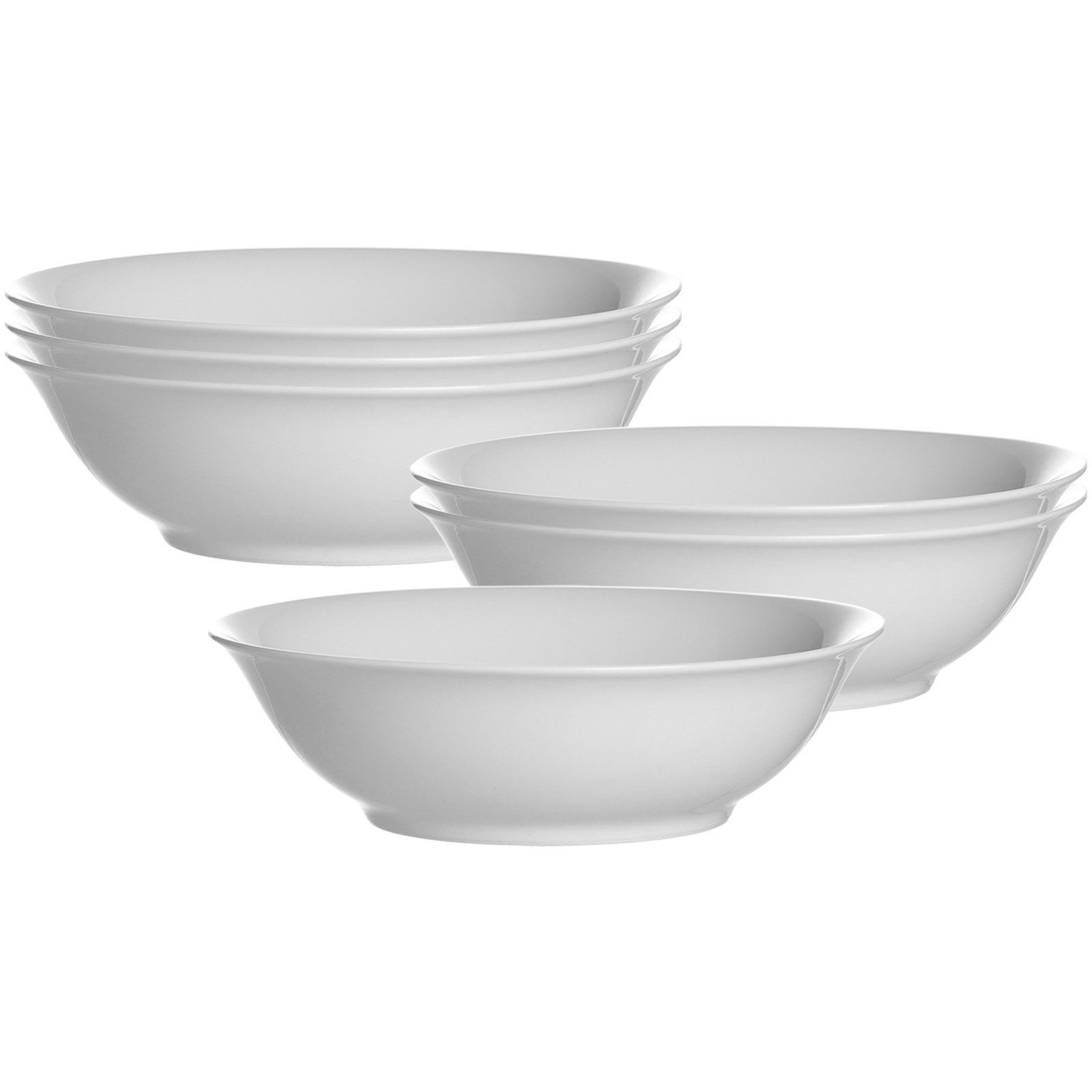 Ritzenhoff & Breker Schale Bianco Servierschalen ø 20 cm 6er Set, Porzellan, (6x Schale, 6-tlg)