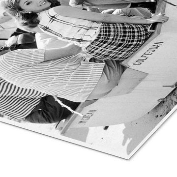 Posterlounge Forex-Bild Bridgeman Images, Lino Ventura, Jean Paul Belmondo and Andrea Parisy, Cannes Film Festival, 1964, Wohnzimmer Fotografie