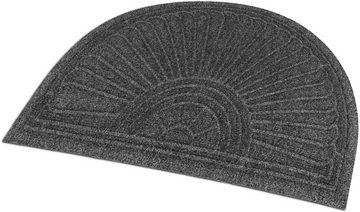 Fußmatte DUNE Halfmoon dark grey, wash+dry by Kleen-Tex, halbrund, Höhe: 8 mm, Schmutzfangmatte, rutschhemmend, In- und Outdoor geeignet, waschbar