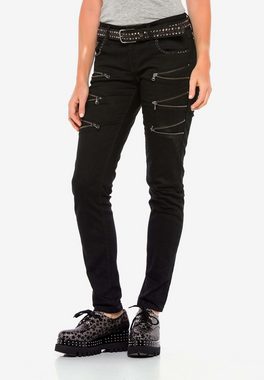 Cipo & Baxx Slim-fit-Jeans mit auffälligen Details in Skinny Fit