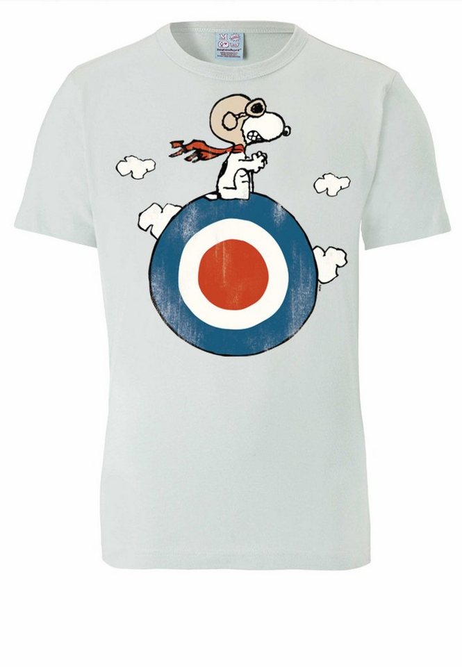 LOGOSHIRT T-Shirt Peanuts - Snoopy Pilot mit lizenziertem Print, Behält  dank der Einlaufvorbehandlung stets seine Form