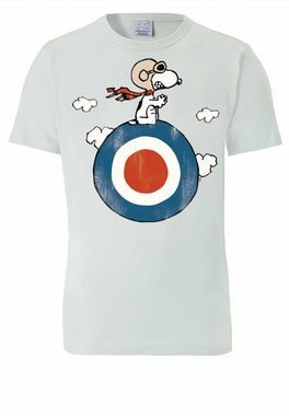 LOGOSHIRT T-Shirt Peanuts - Snoopy Pilot mit lizenziertem Print