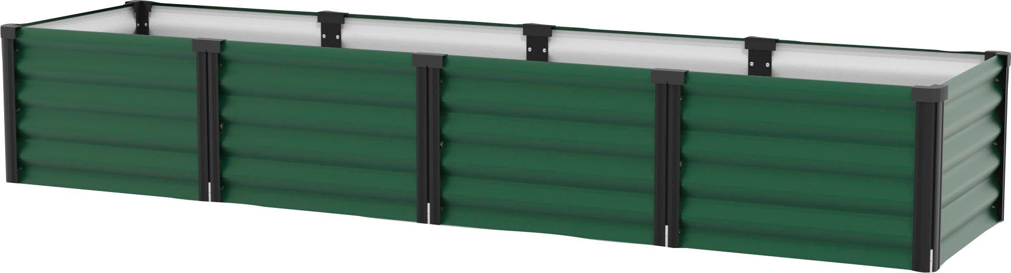 Vitavia Hochbeet Meta In&Out 401 L, BxTxH: 65x245x40 cm, seegras/schwarz