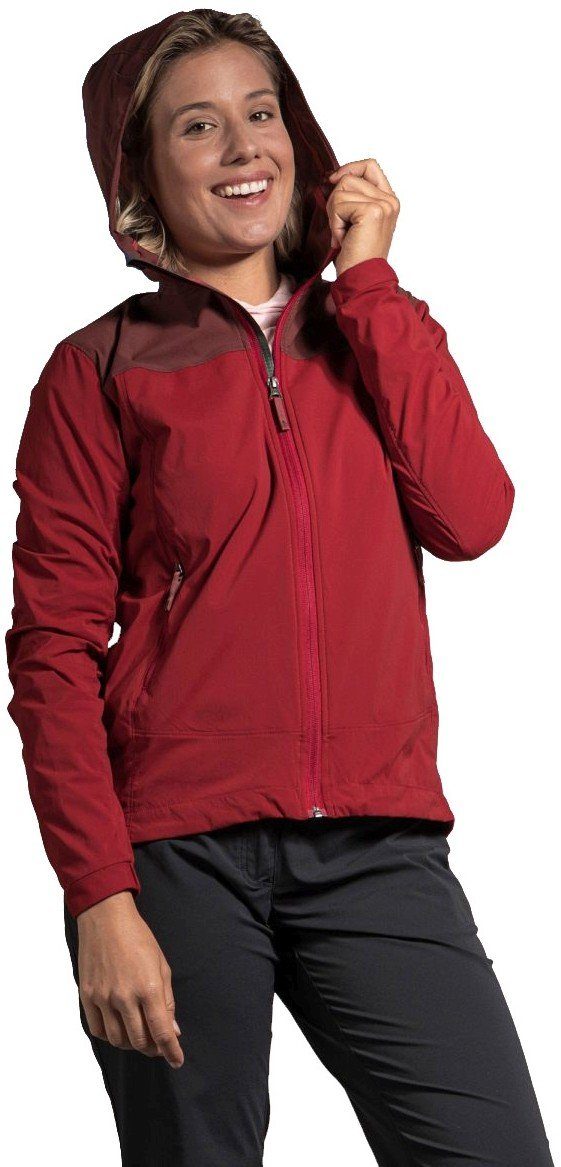 Softshelljacke red/lava red Jacket Lajus Womens TATONKA® Hooded aubergine