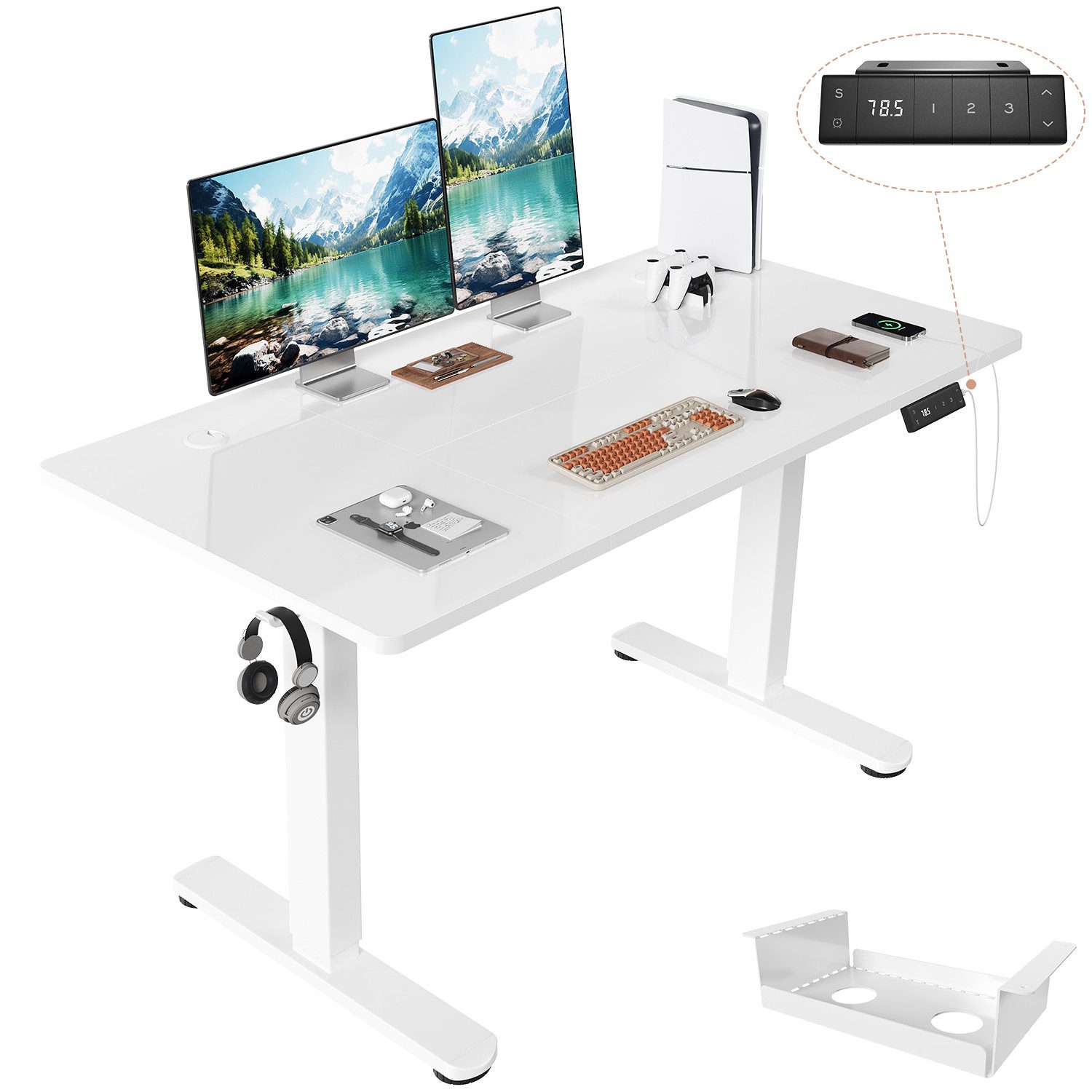 HOMALL Schreibtisch Höhenverstellbarer Schreibtisch mit 3 Höhen-Speicherfun günstig online kaufen