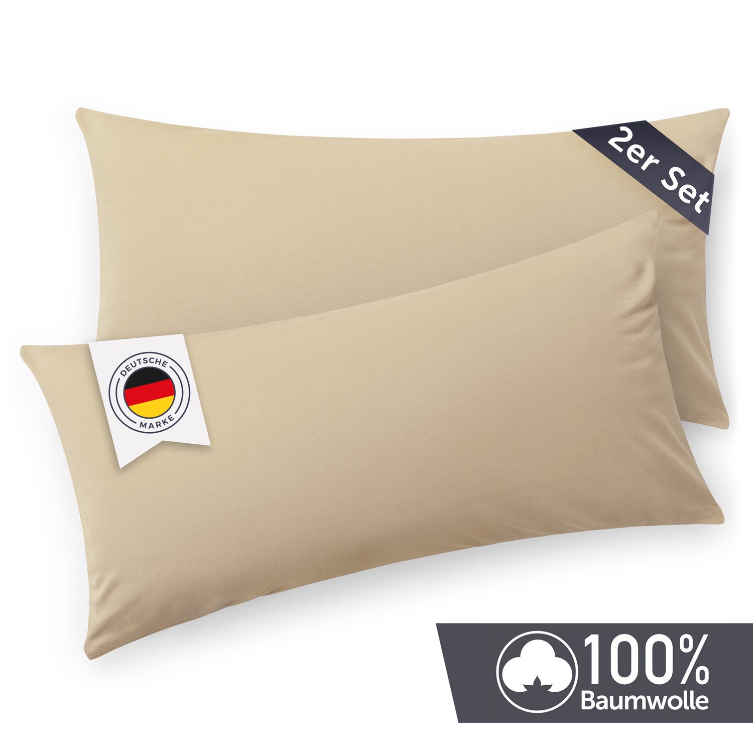 Blumtal Kissenbezug Premium Jersey 2er Set, günstig online kaufen