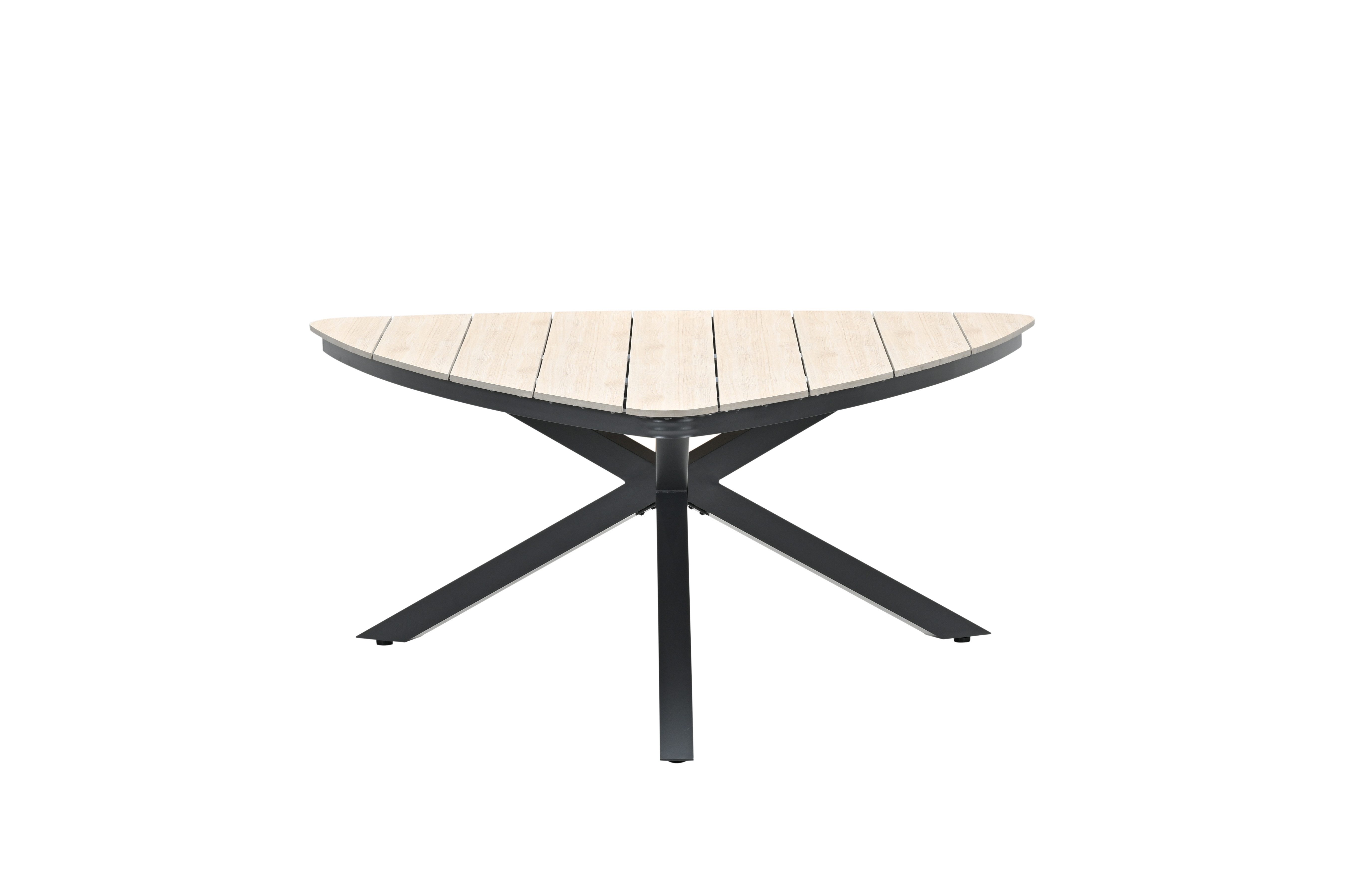 Gardissimo Gartentisch Armati hell Triangel 170 cm, (Esstisch, 1 Tisch), absolut wetterfest / pflegeleicht / Aluminium / Nonwoodplatte