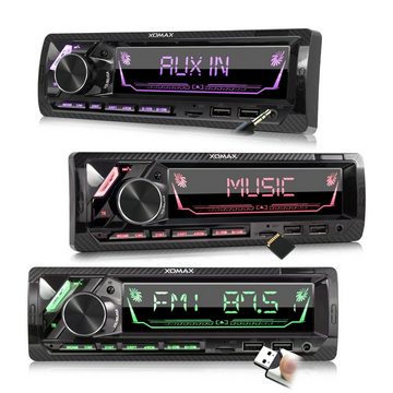 XOMAX XM-RD285 Autoradio mit DAB+ plus, Bluetooth, 2x USB, SD, AUX, 1 DIN Autoradio
