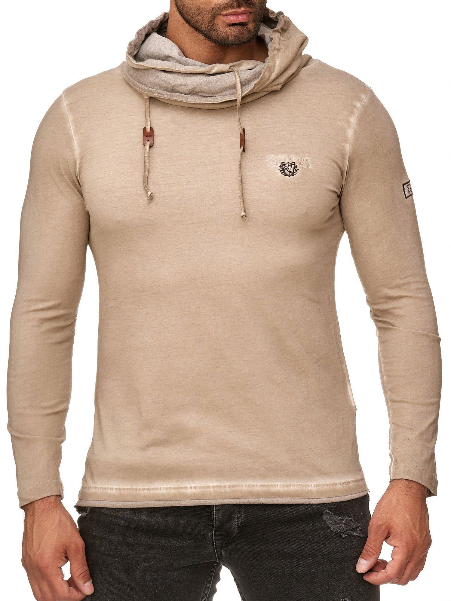 Tazzio Rundhalspullover 4100 modernes & zeitloses Longsleeve